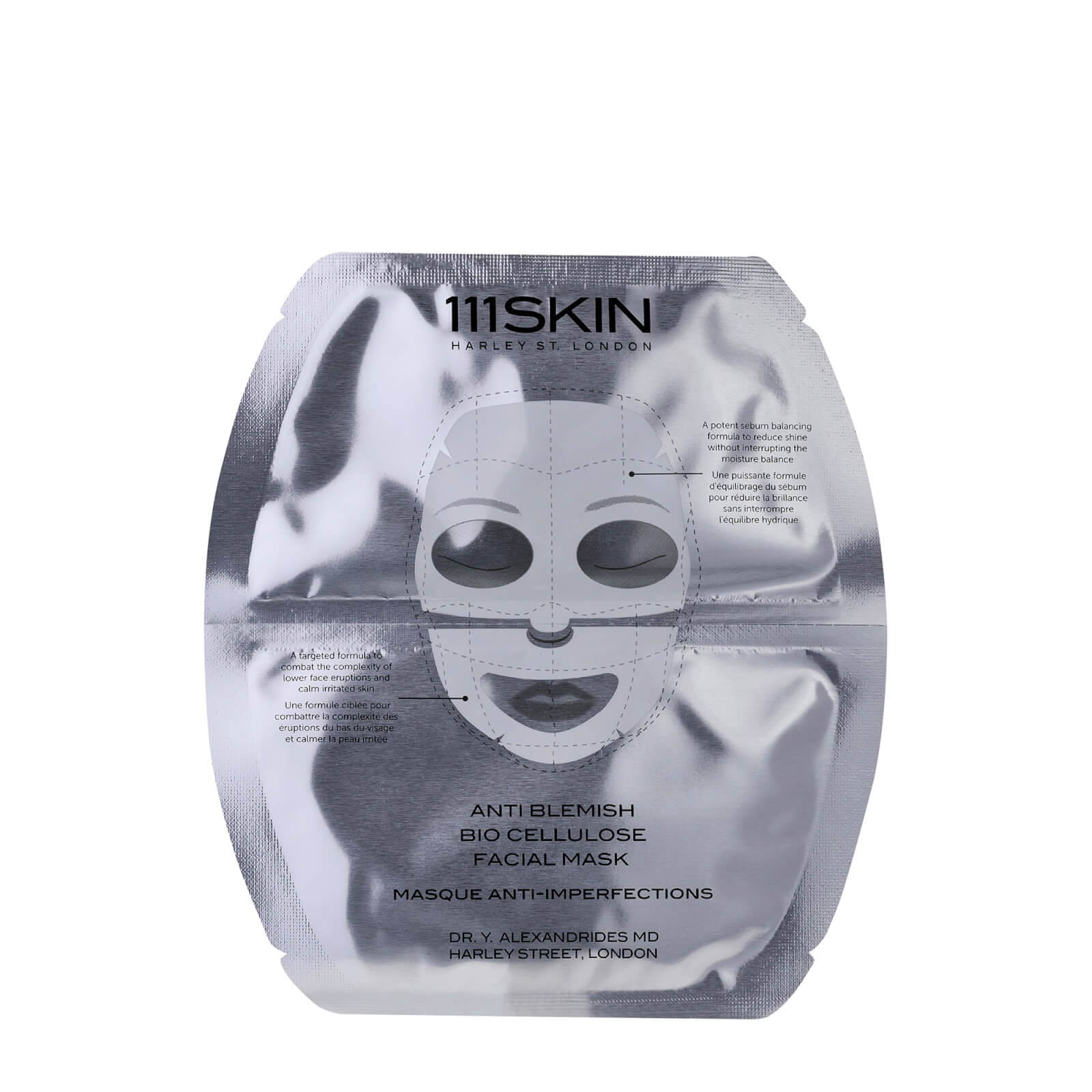 111skin Anti Blemish Bio Cellulose Facial Mask Single 0.78 oz In White