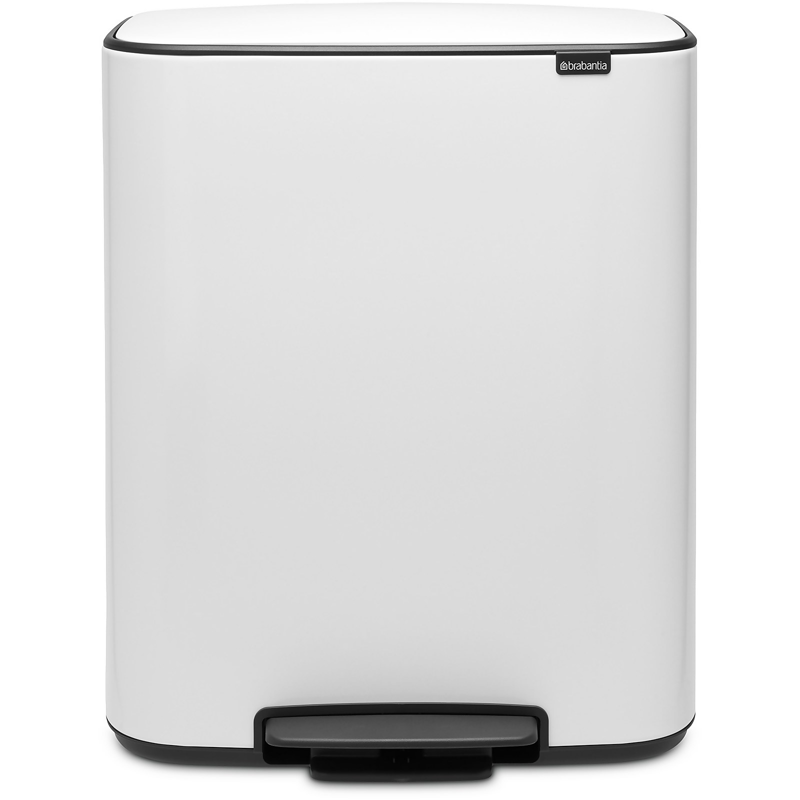 Photos - Other household chemicals Brabantia Bo Pedal Bin - 2 x 30L - White 211447 