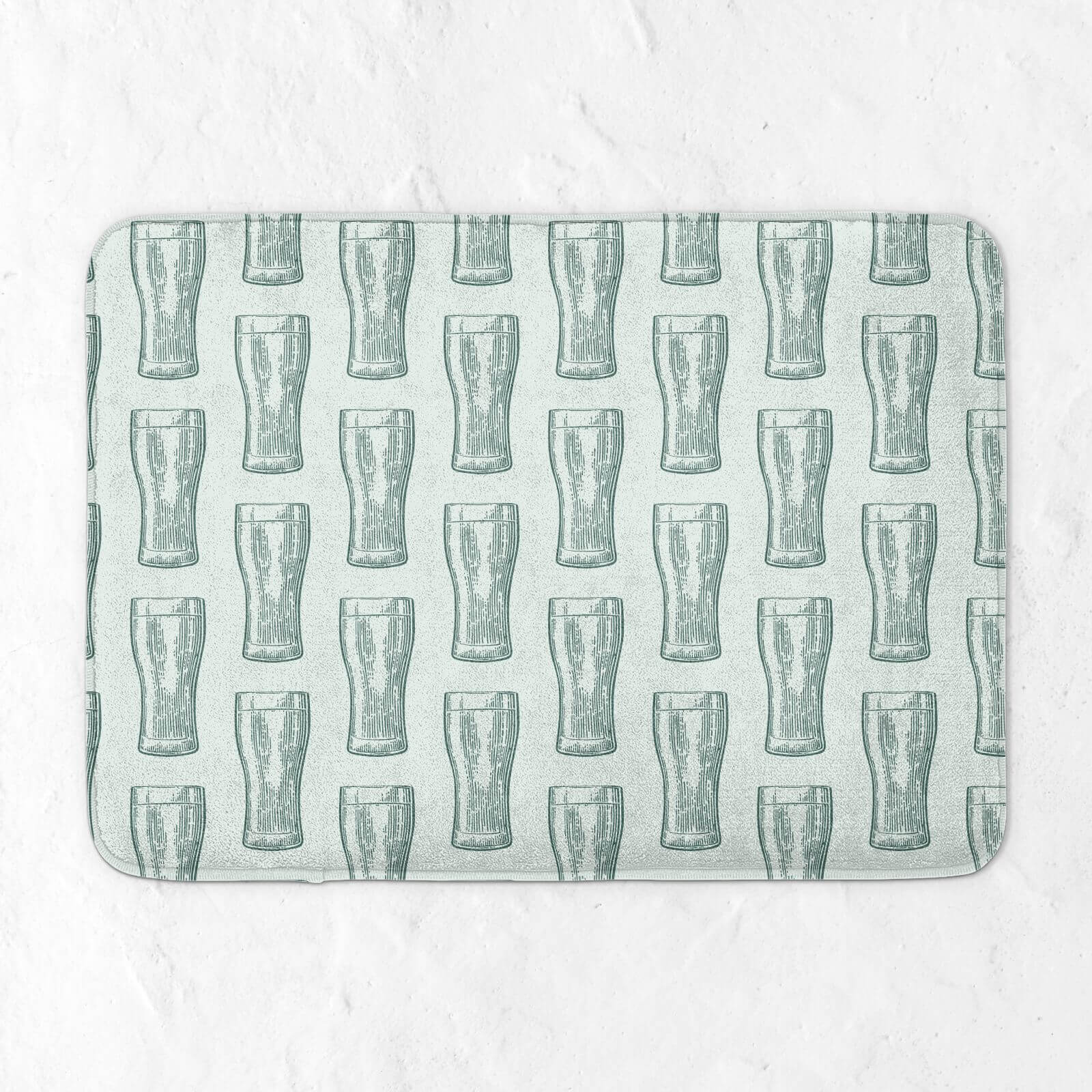 Beer Glass Pattern Bath Mat