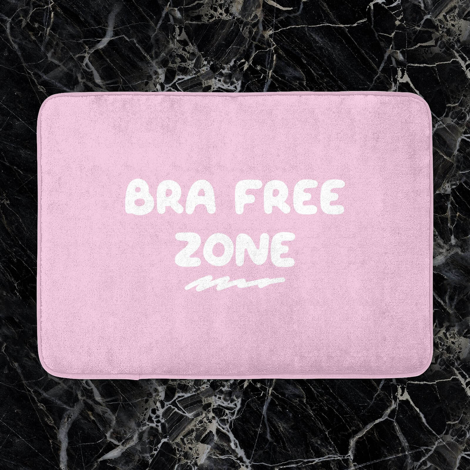 Bra Free Zone Bath Mat