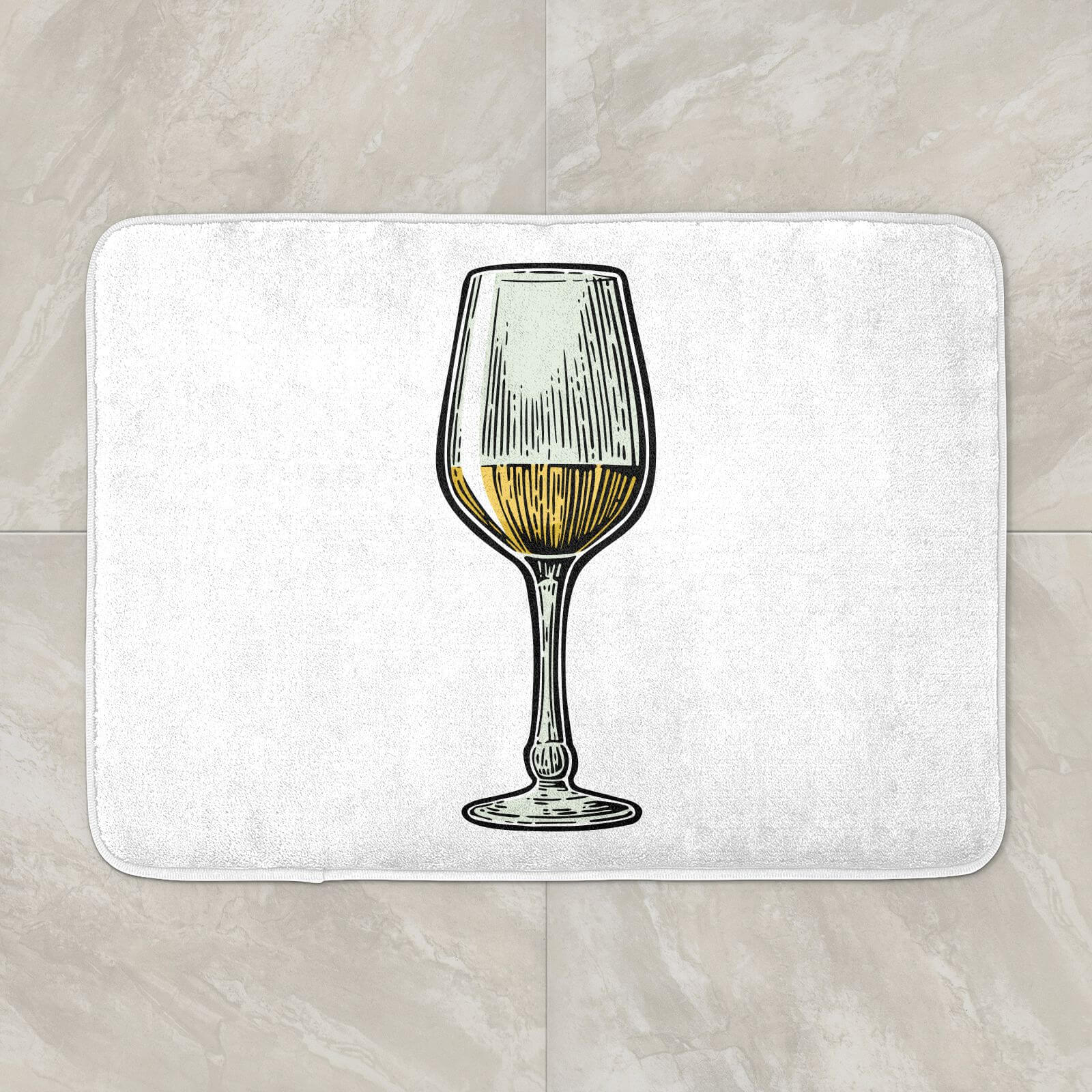 White Wine Bath Mat