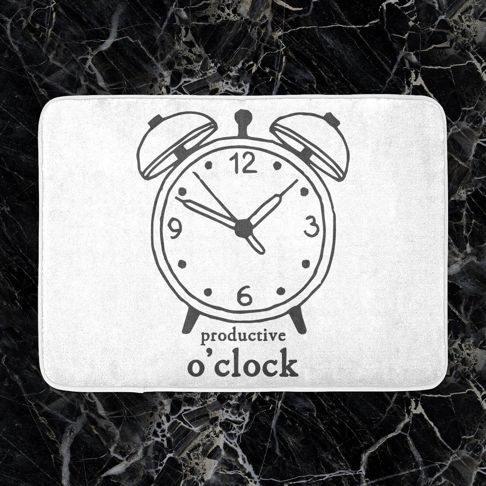 Productive O'Clock Bath Mat