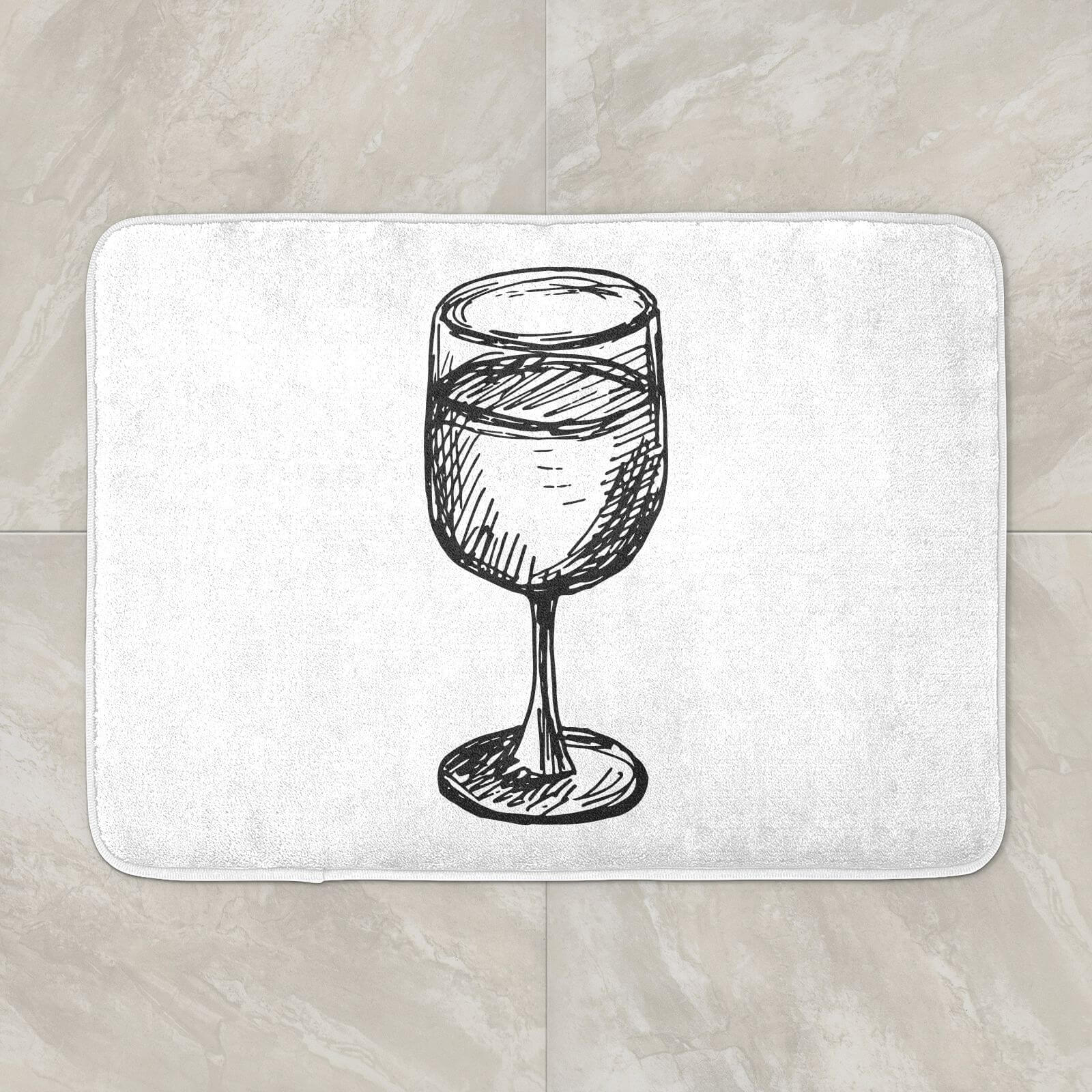 Wine Glass Bath Mat