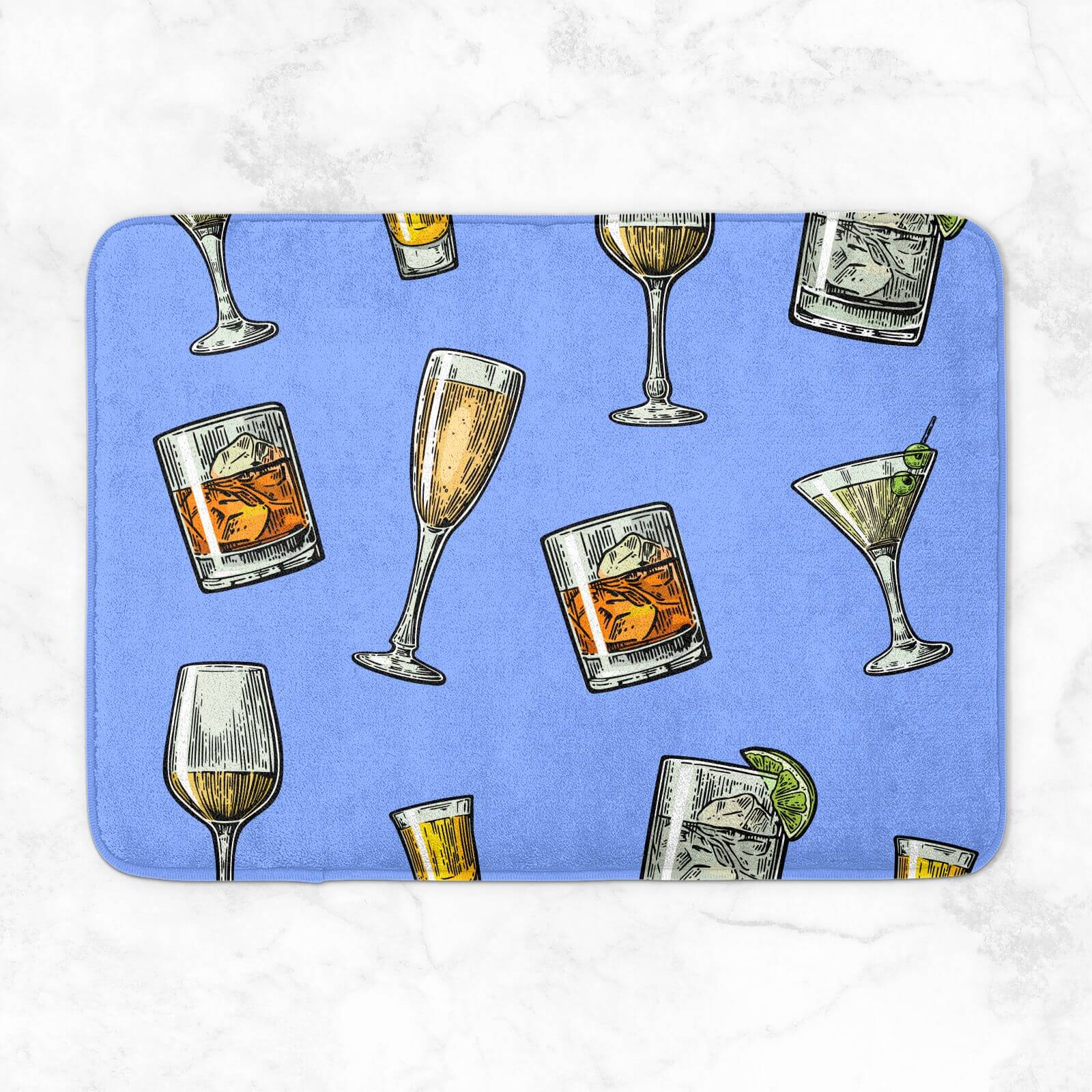 Mixed Drinks Bath Mat