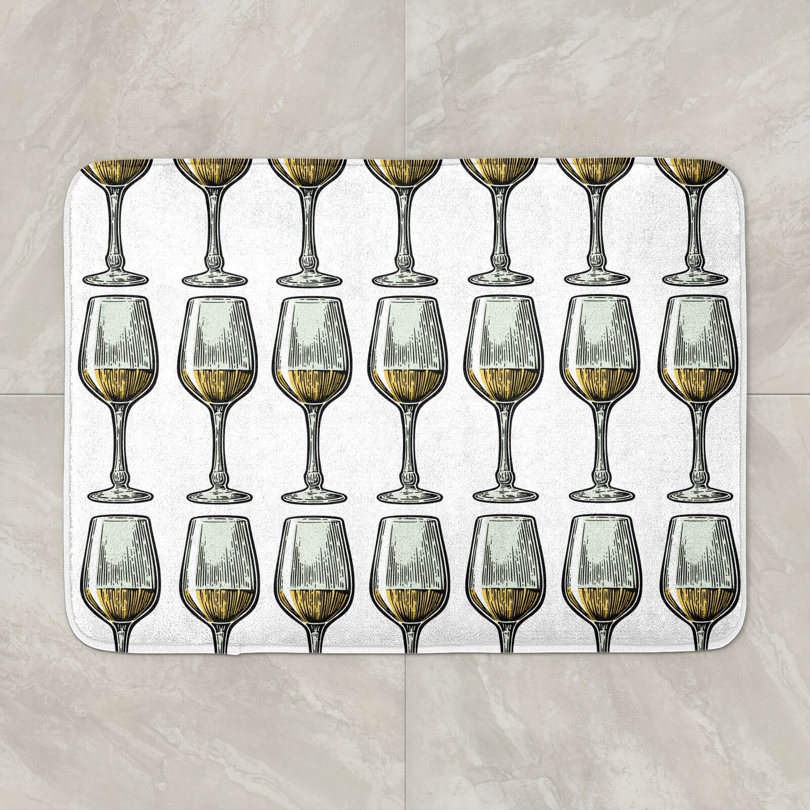 White Wine Bath Mat