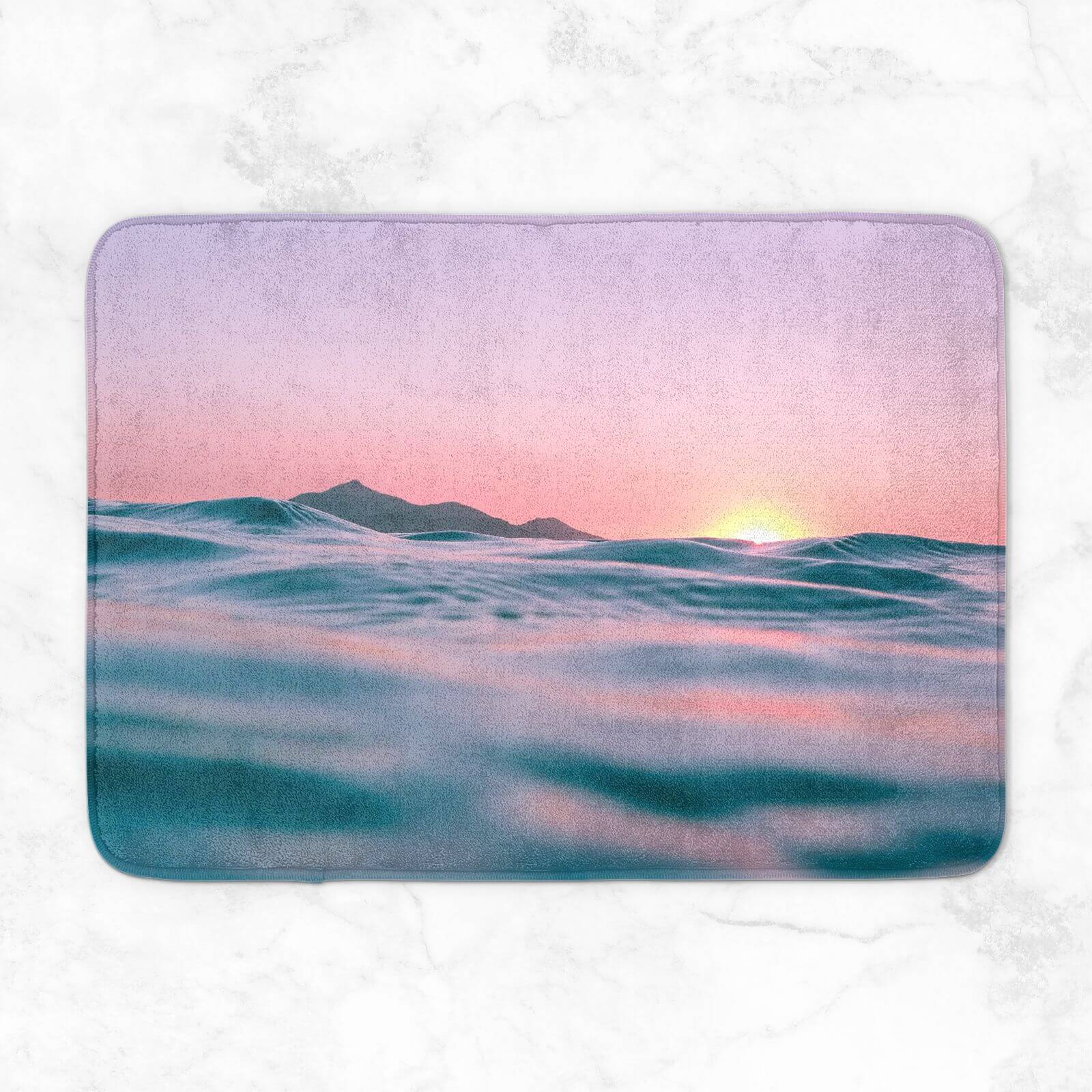 Sunset With Water Bath Mat
