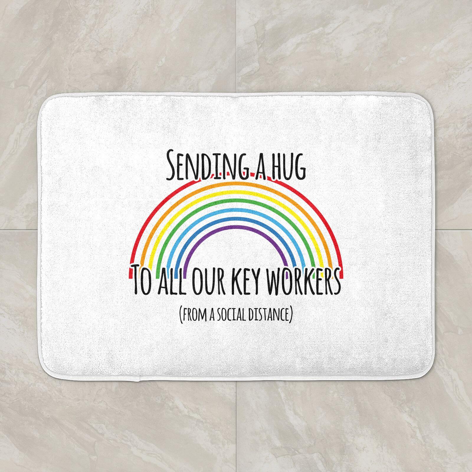 Sending A Hug To All Our Key Workers Bath Mat