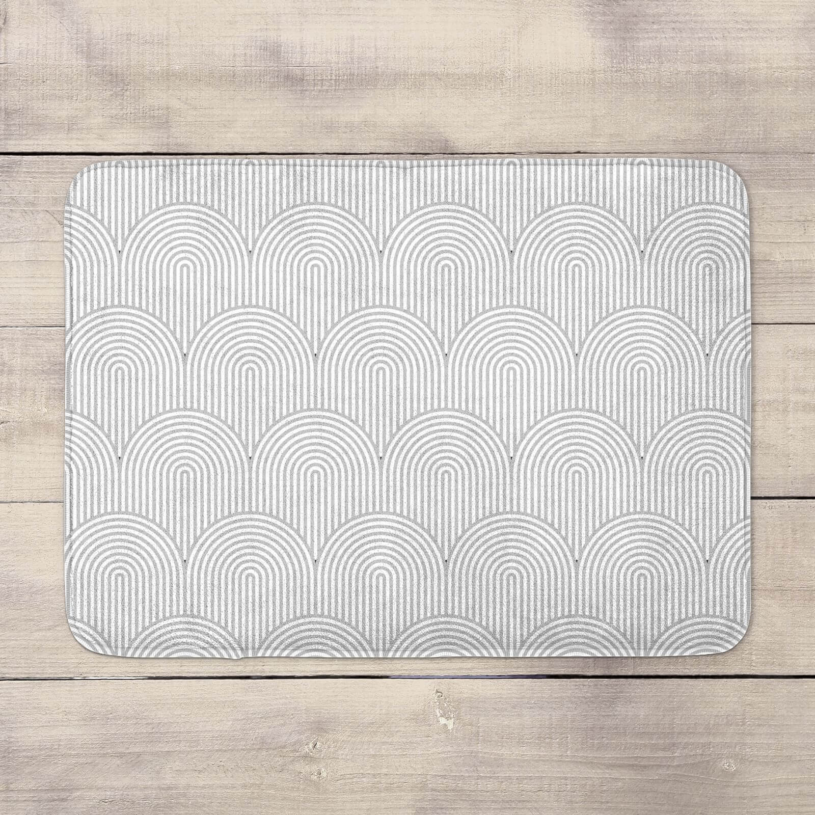 Trippy Rainbow Grey Bath Mat
