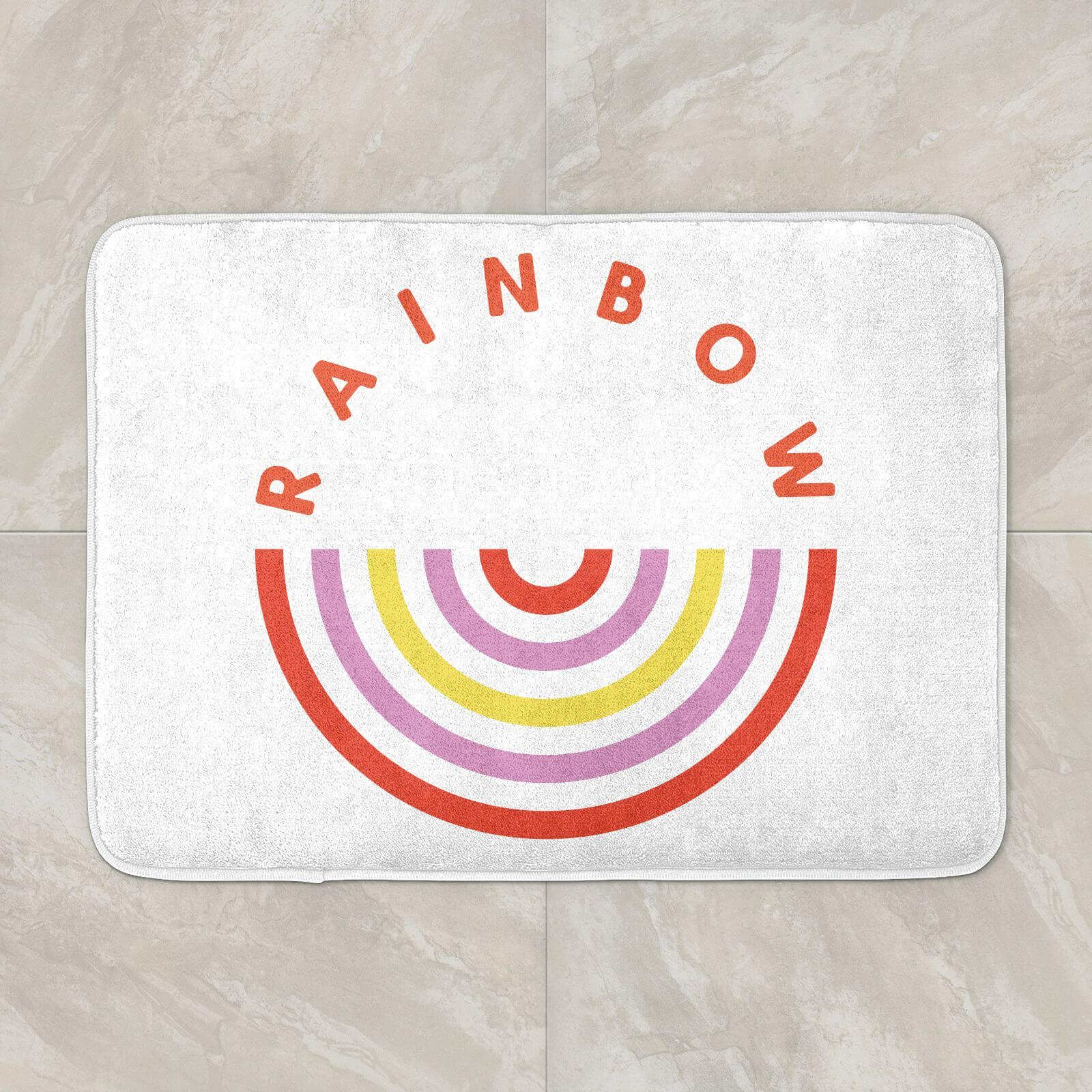 Upside Down Rainbow Bath Mat