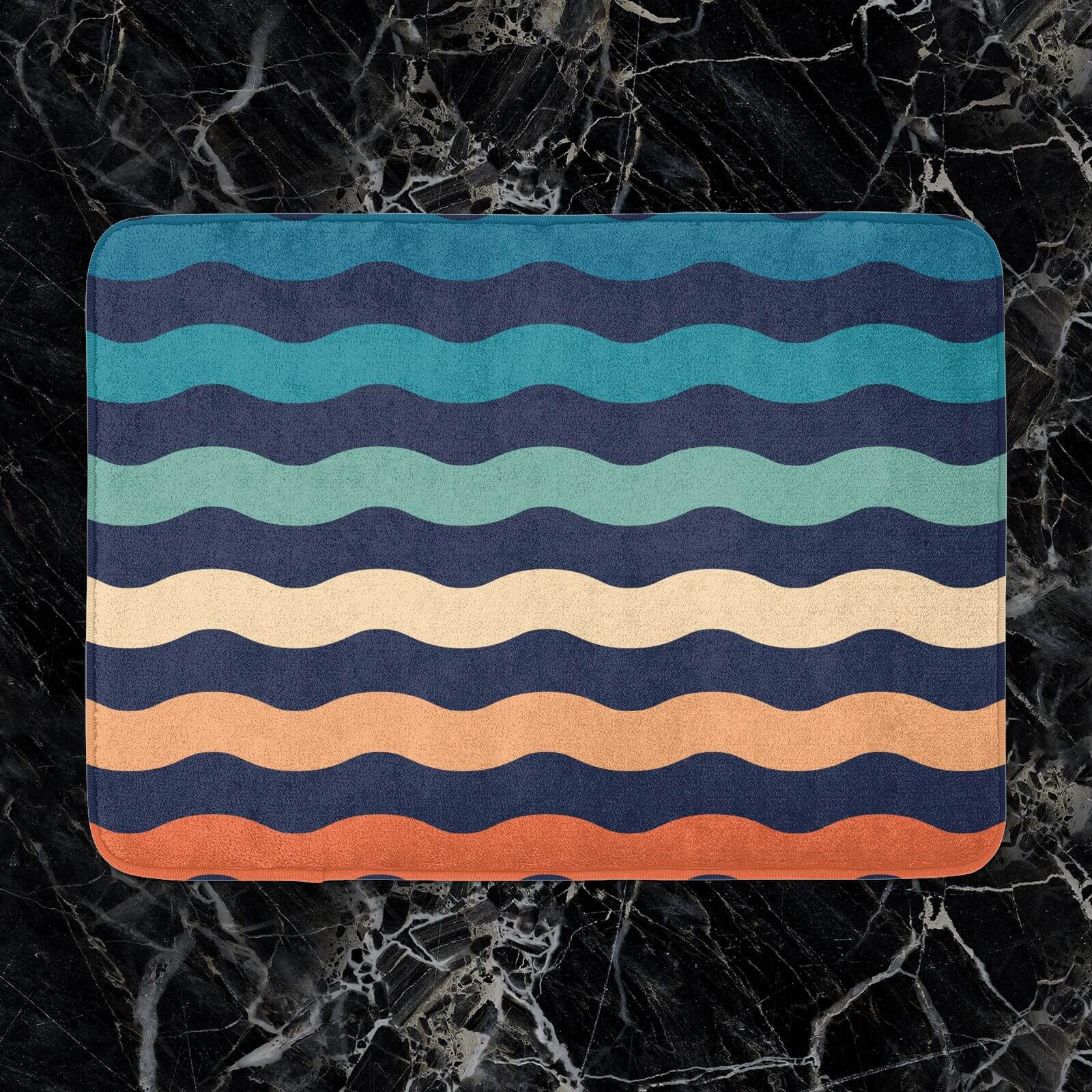 Rainbow Wave Bath Mat