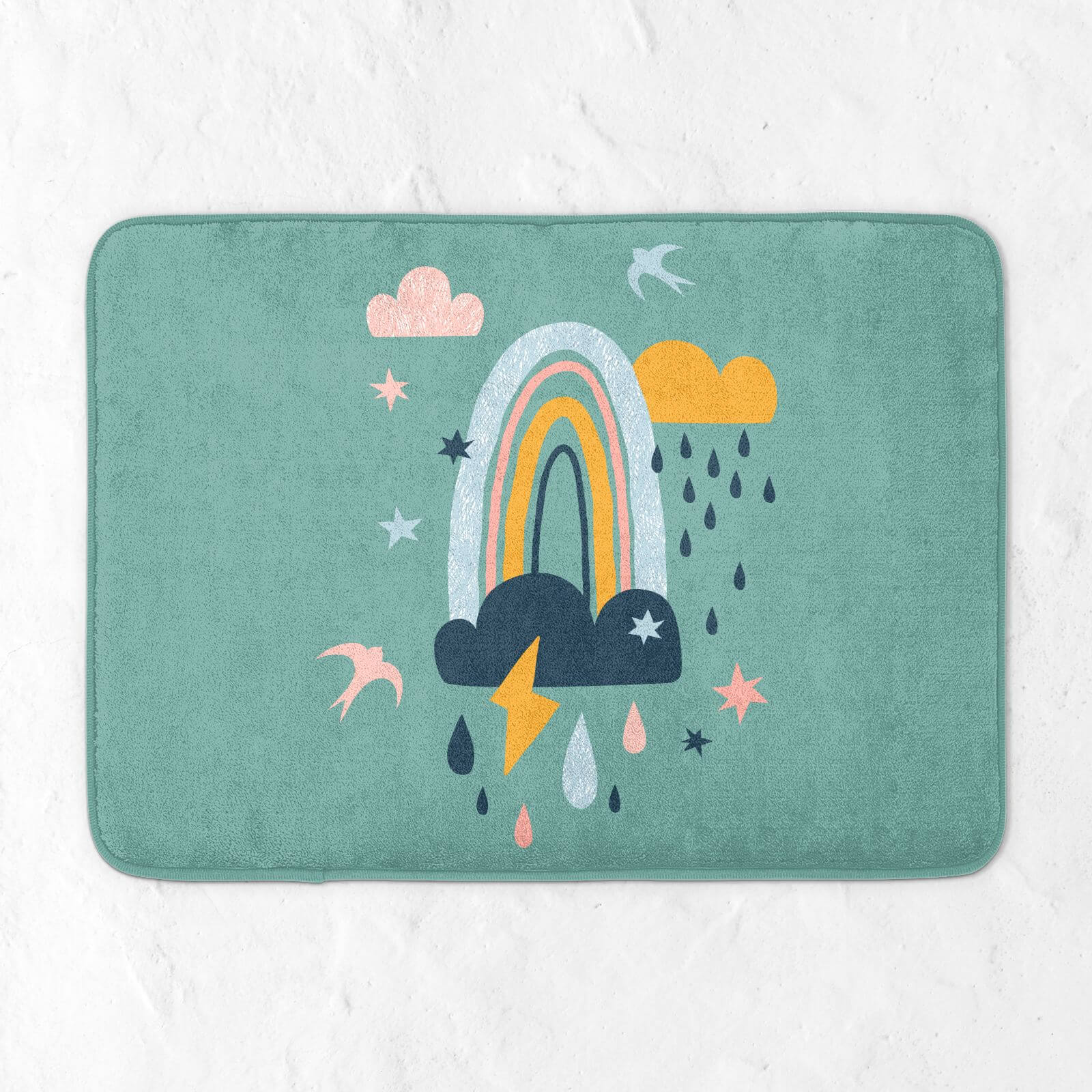 Rainbow Weather Bath Mat