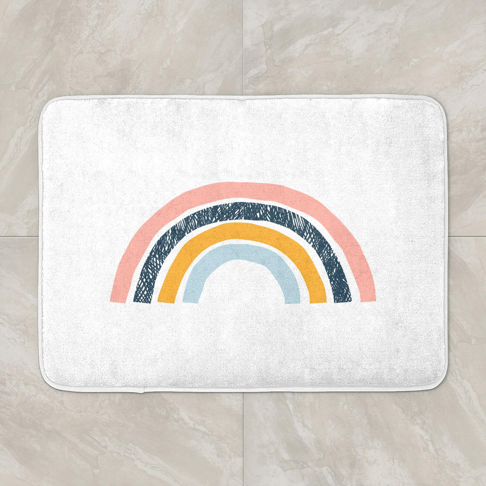 Textured Rainbow Bath Mat