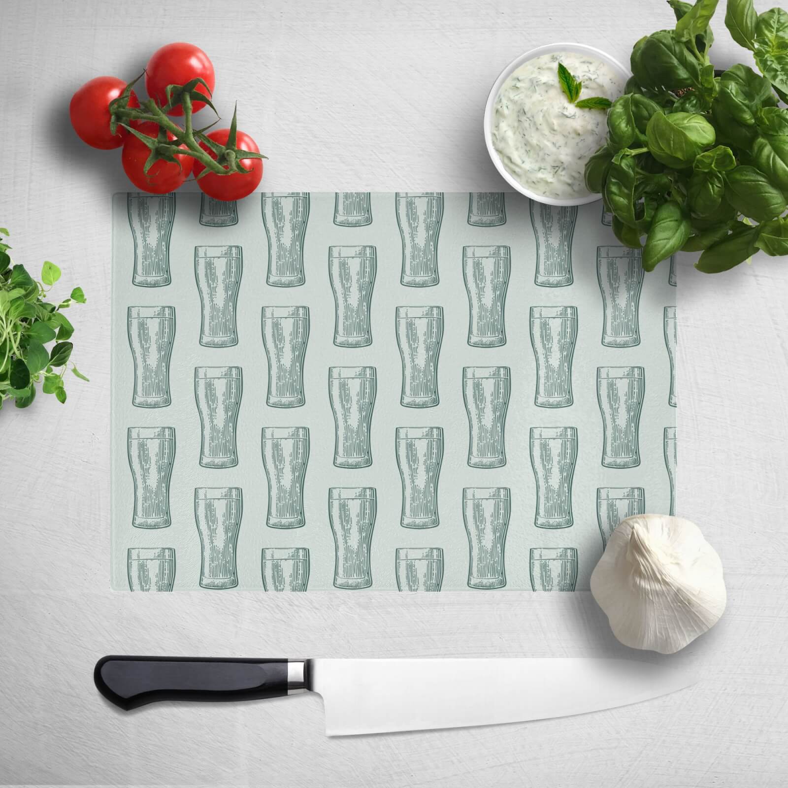 Beer Glass Pattern Chopping Board