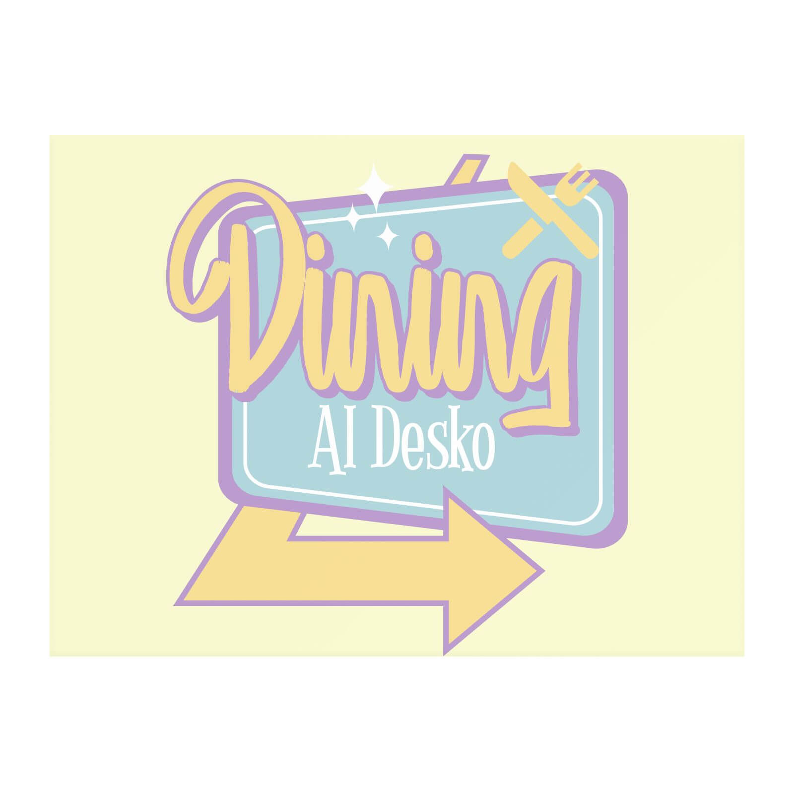 Dining Al Desko 60s Chopping Board