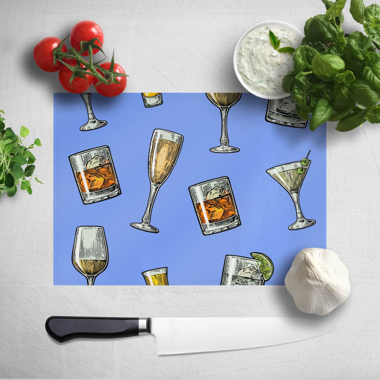 Mixed Drinks Chopping Board