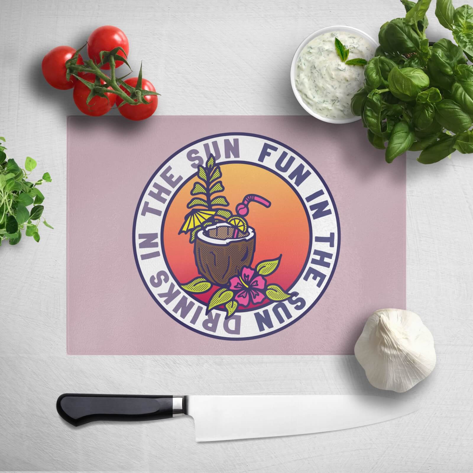 Fun In The Sun Drinks In The Sun Chopping Board