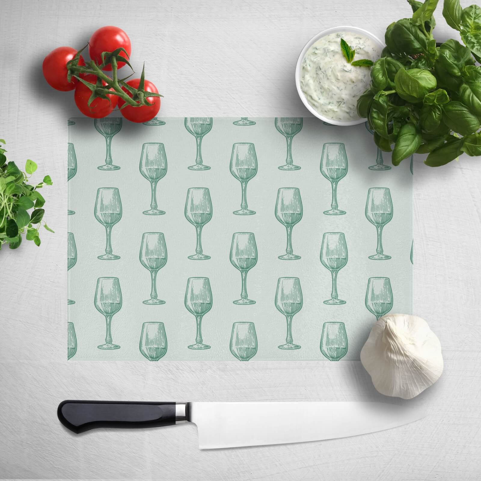 Wine Glass Pattern Chopping Board