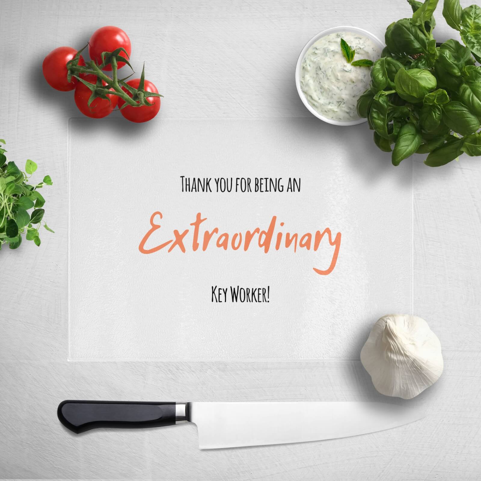 Thank You For Being An Extraordinary Key Worker! Chopping Board