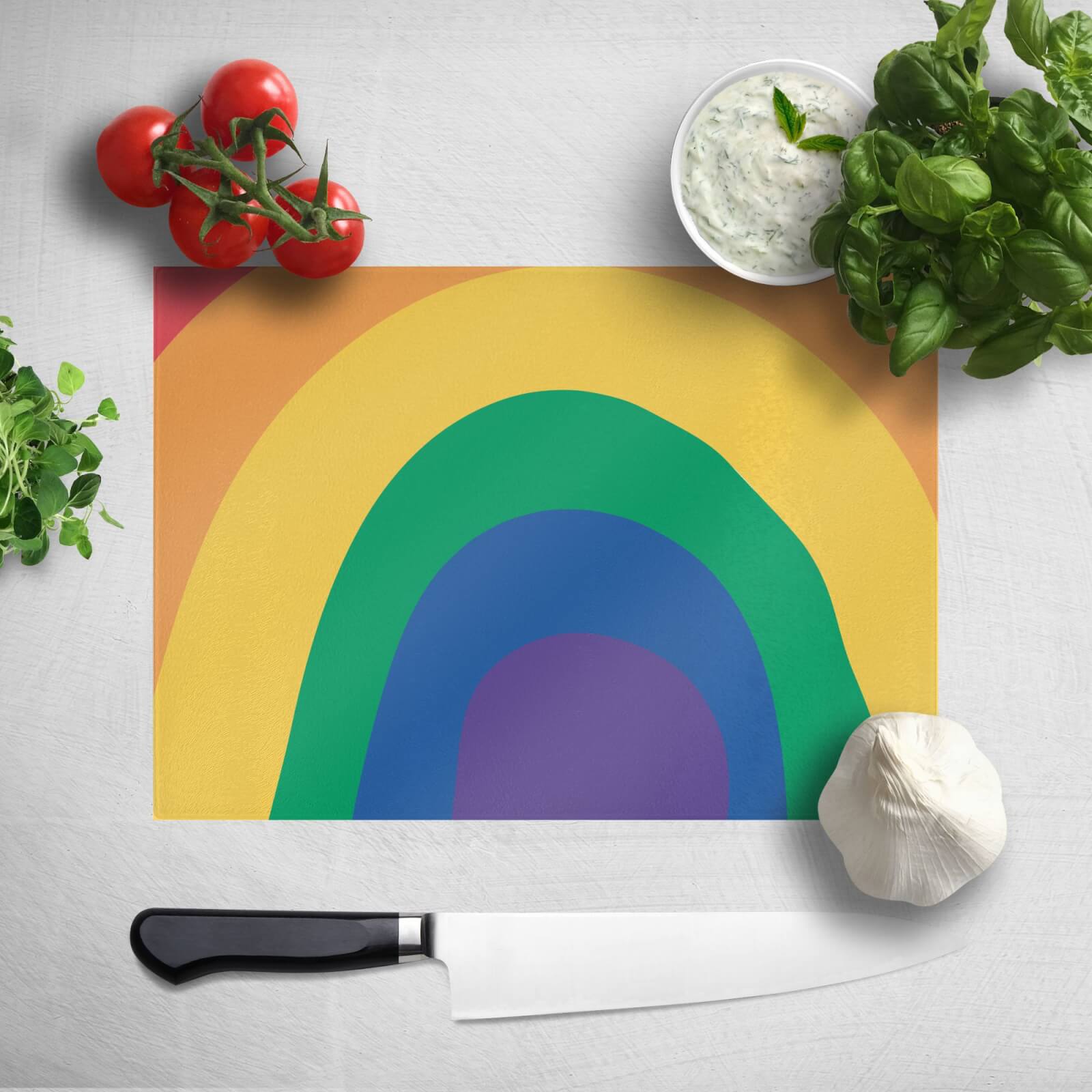 Close Up Rainbow Chopping Board