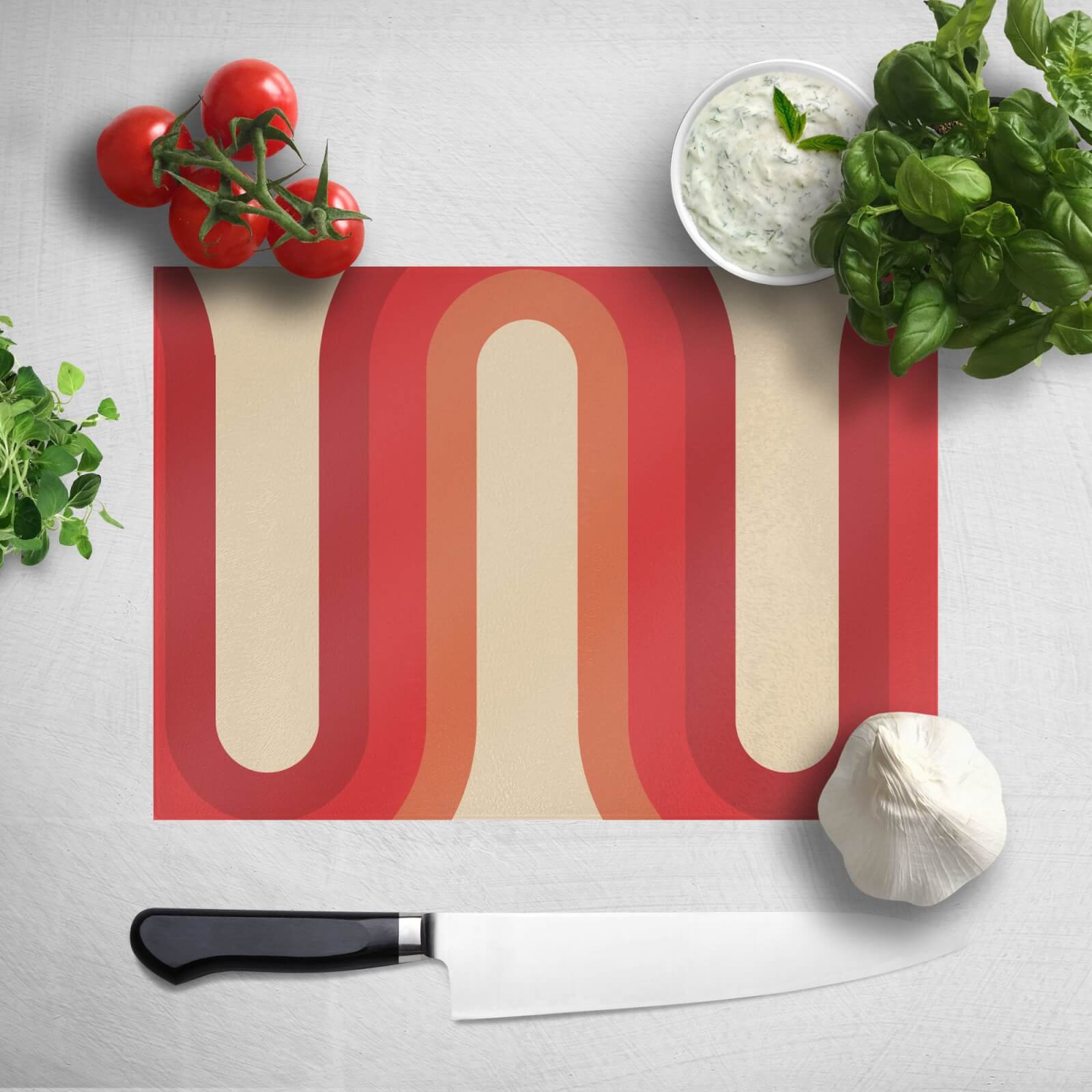 Red Groove Chopping Board