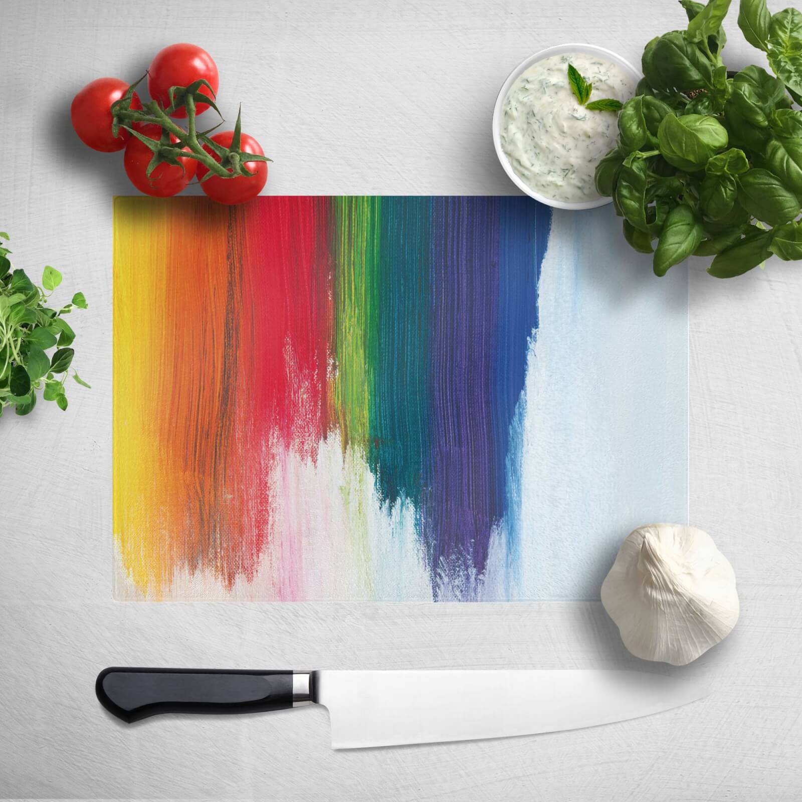 Rainbow Smudge Chopping Board