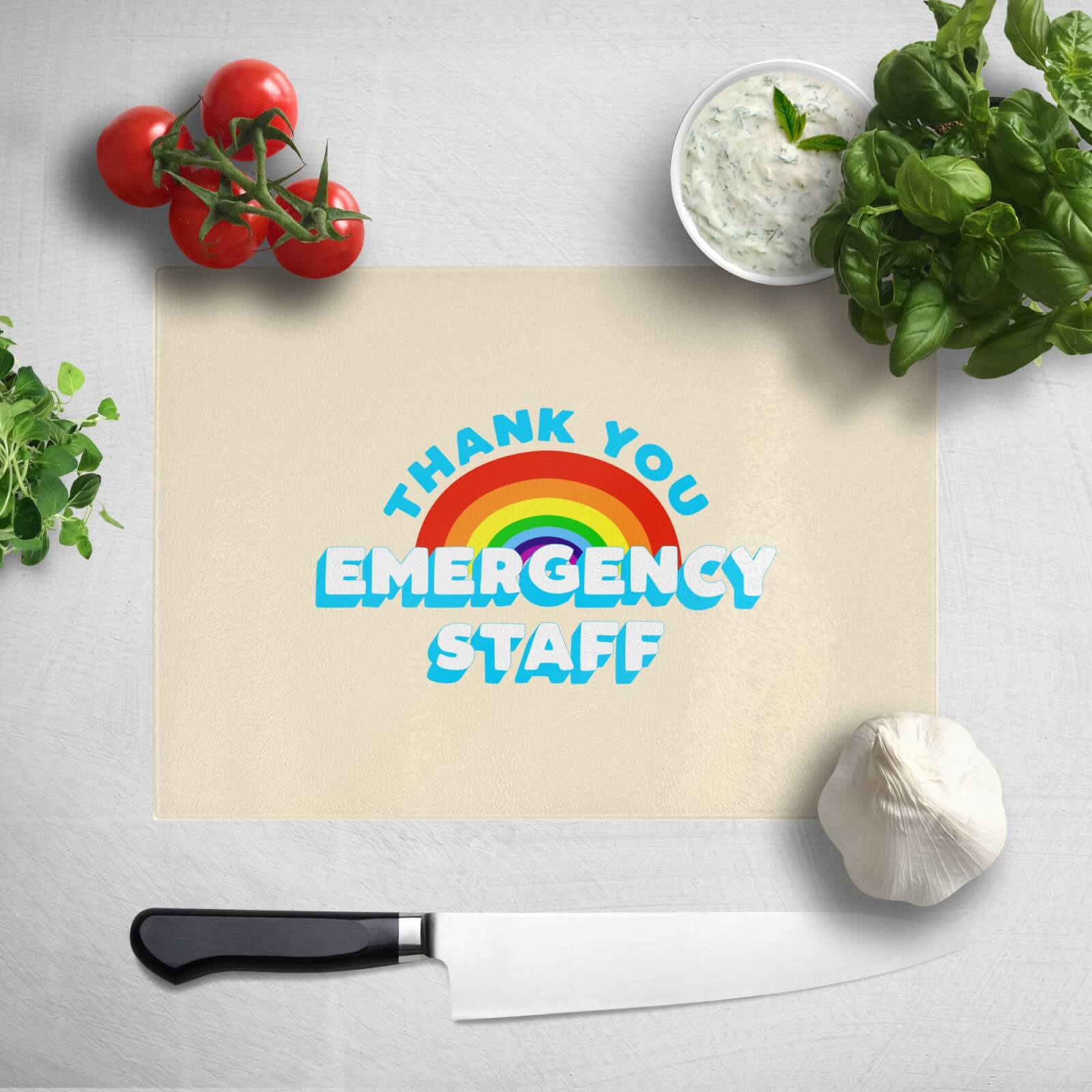 Thank You Emergency Staff Chopping Board