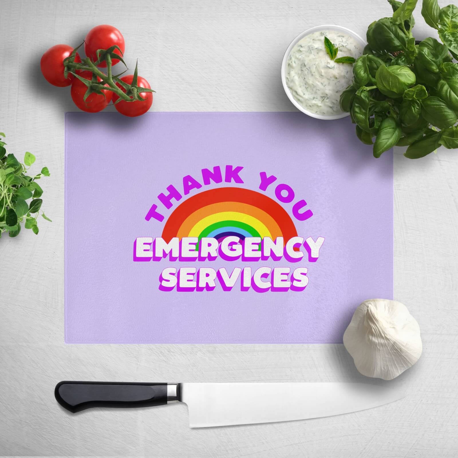 Thank You Emergency Services Chopping Board
