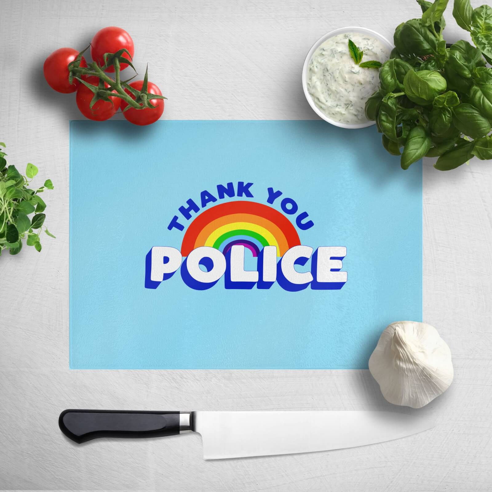 Thank You Police Chopping Board