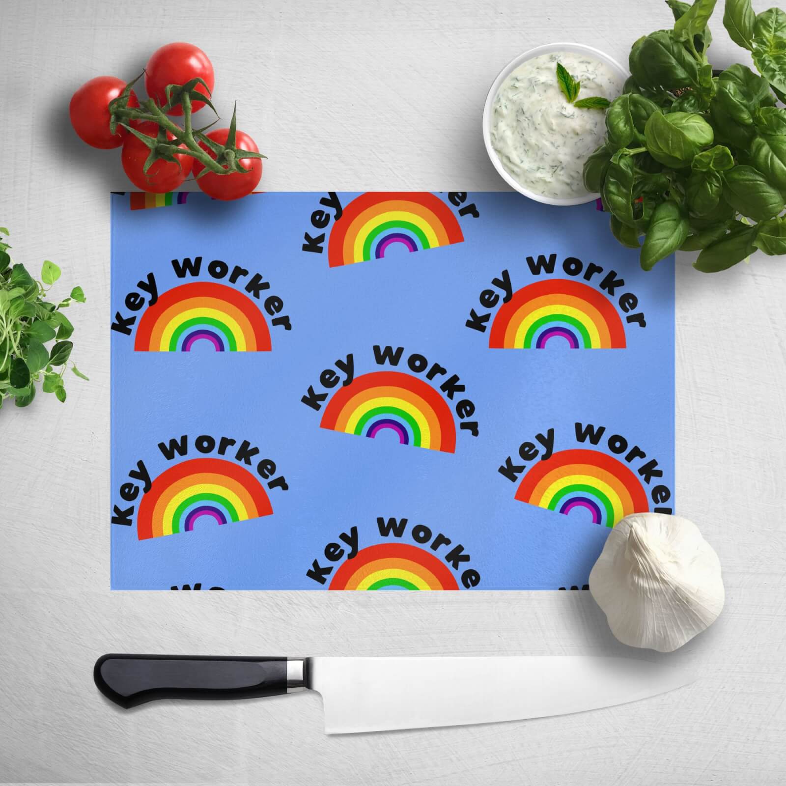 Key Worker Rainbow Chopping Board