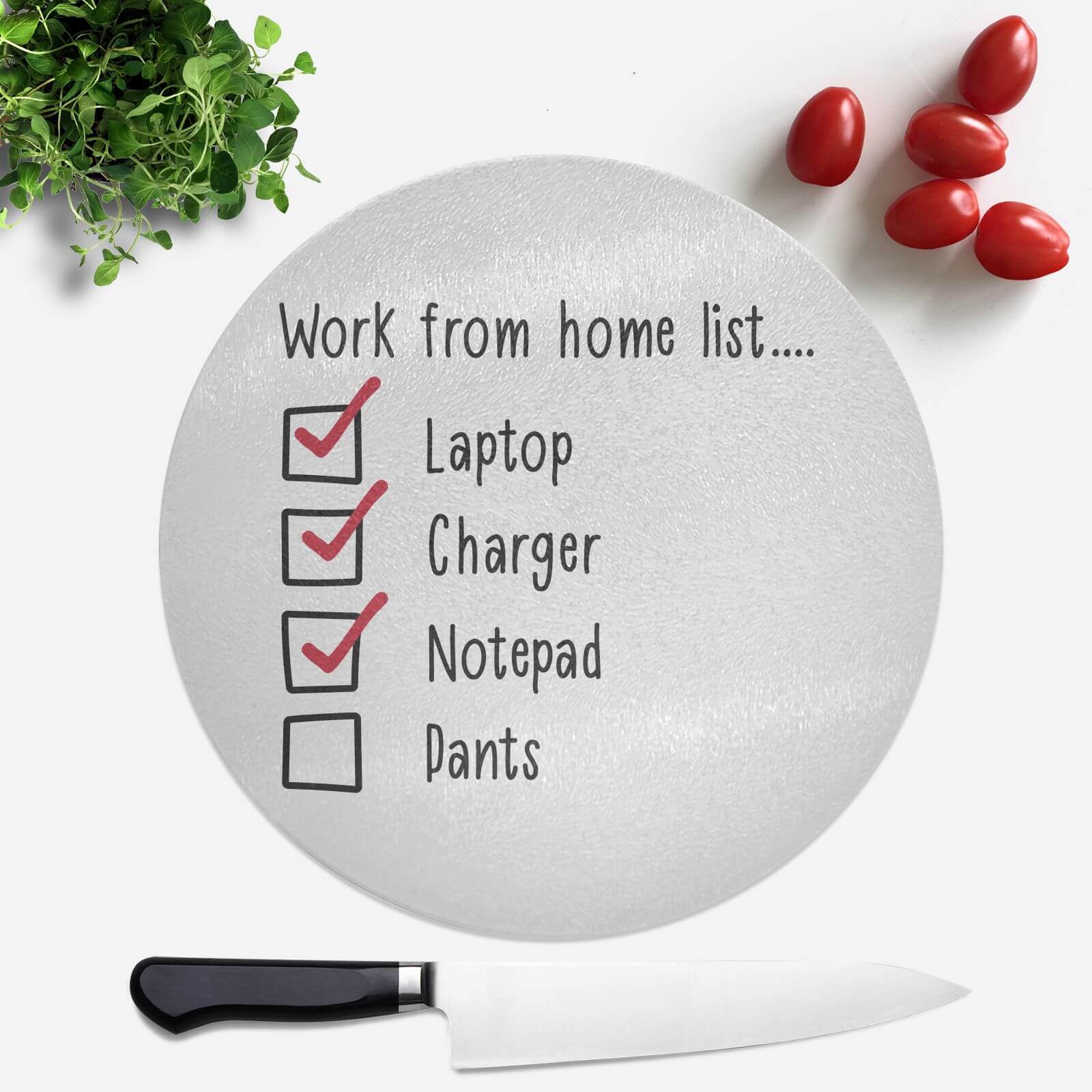 Do I Need Pants? Round Chopping Board