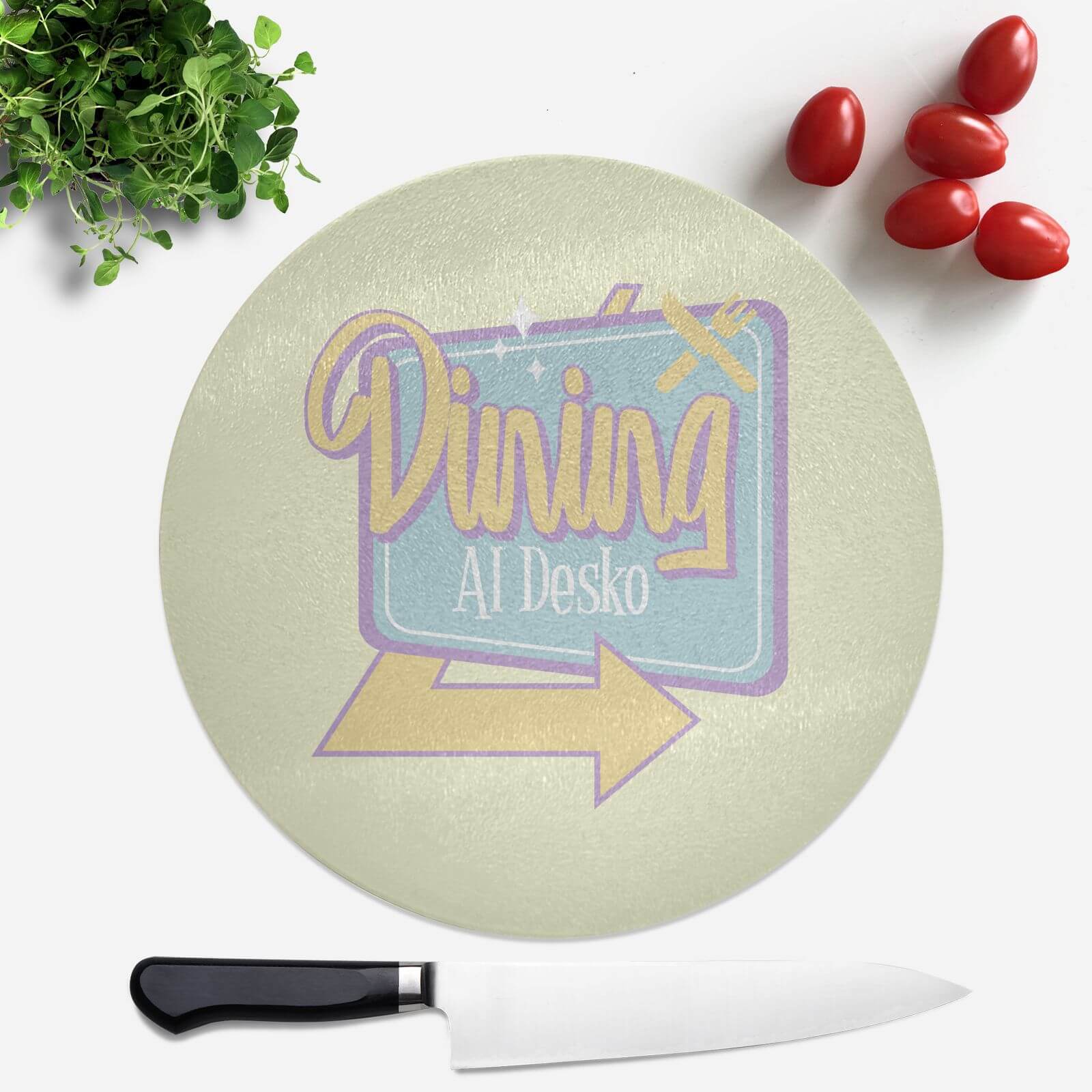 Dining Al Desko 60s Round Chopping Board