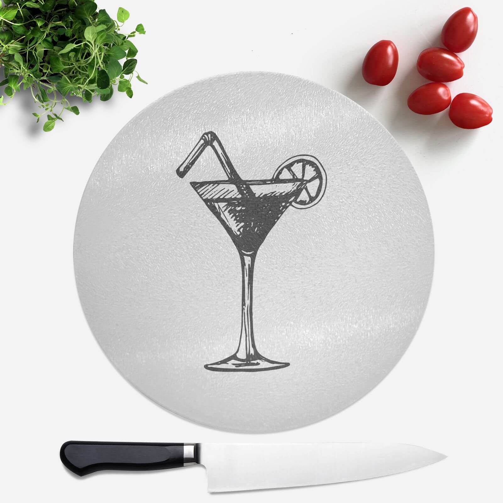 Beach Cocktail Round Chopping Board