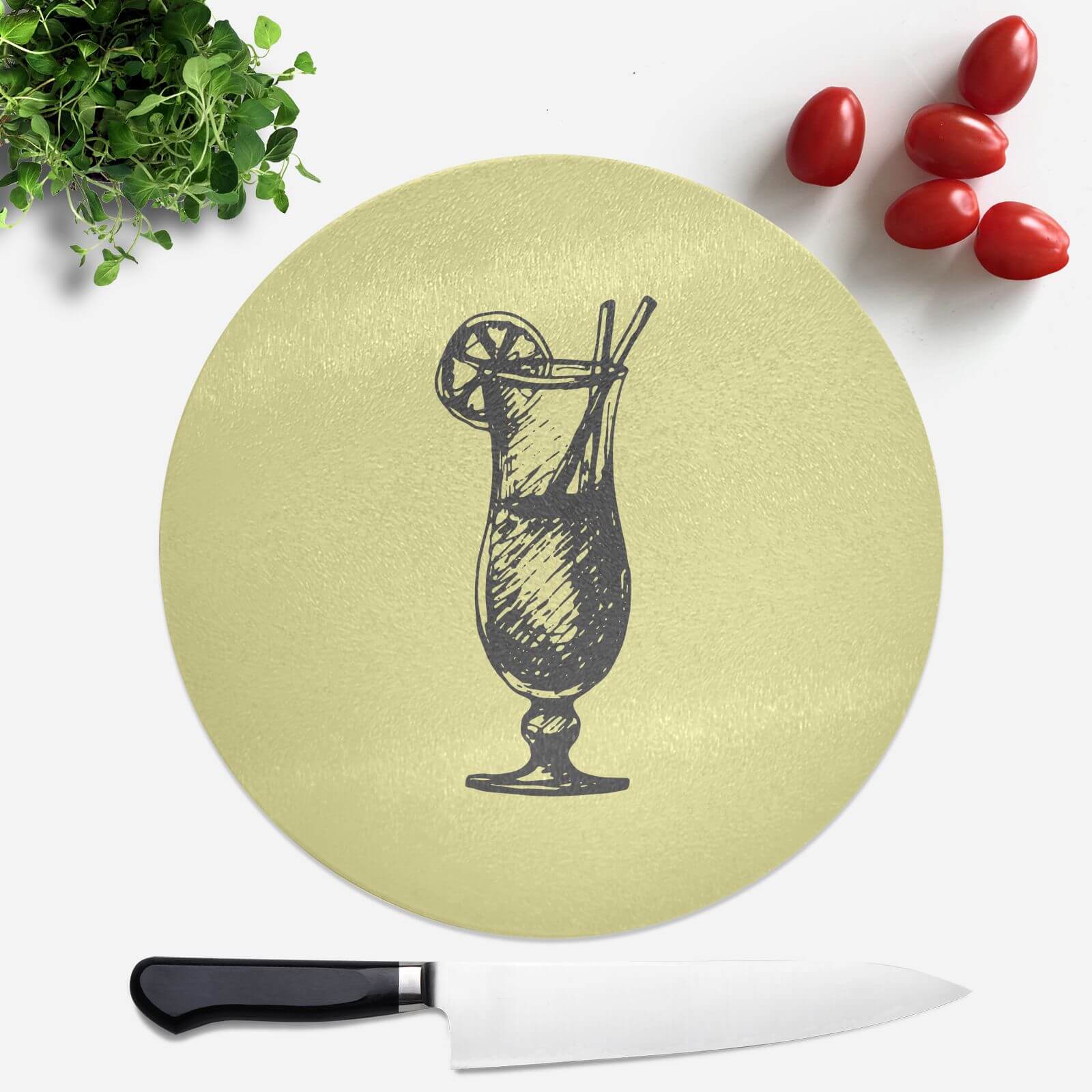 Cocktail Round Chopping Board
