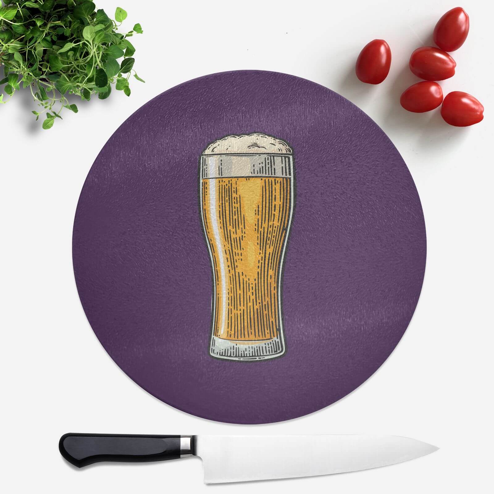 Beer Round Chopping Board
