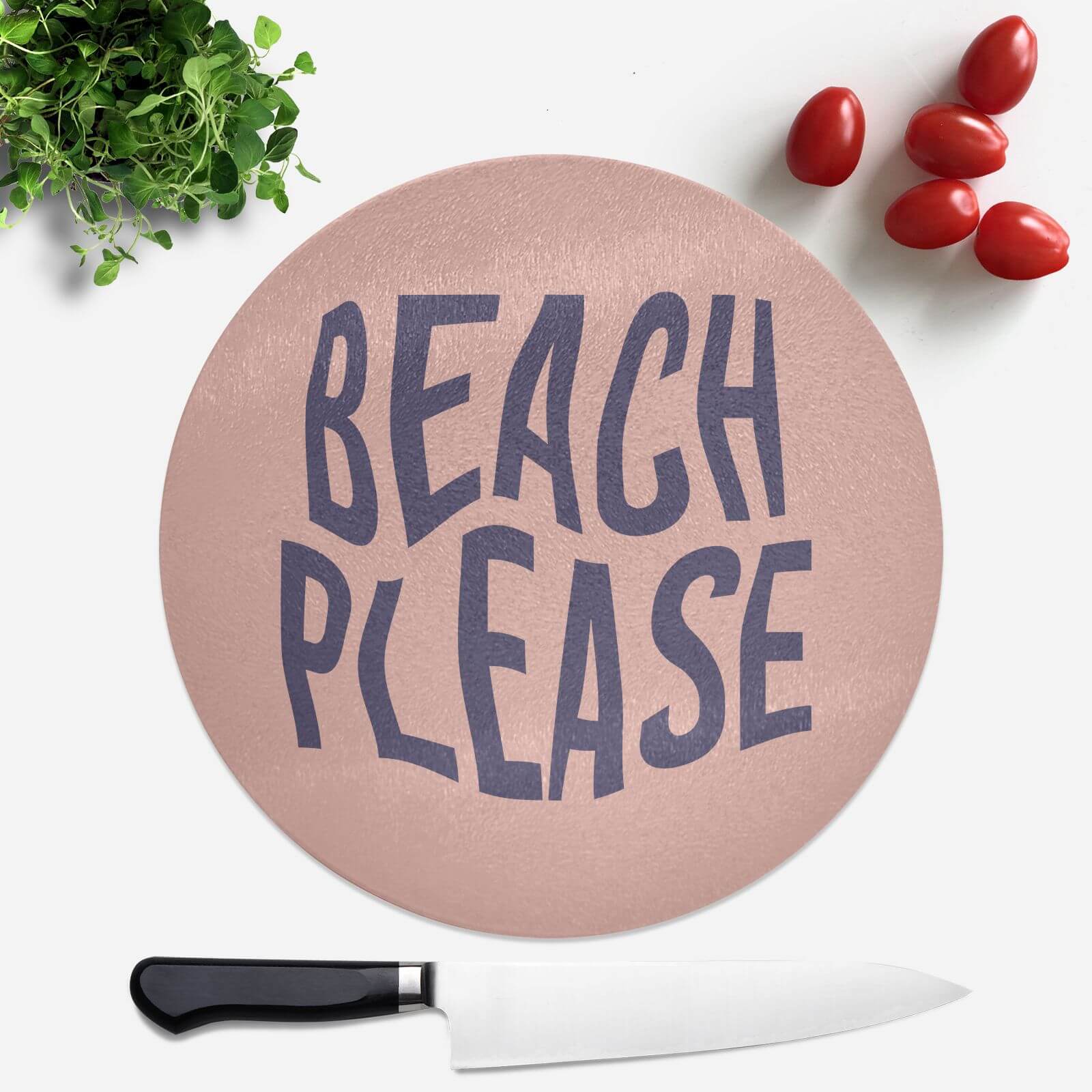 Beach Please Round Chopping Board