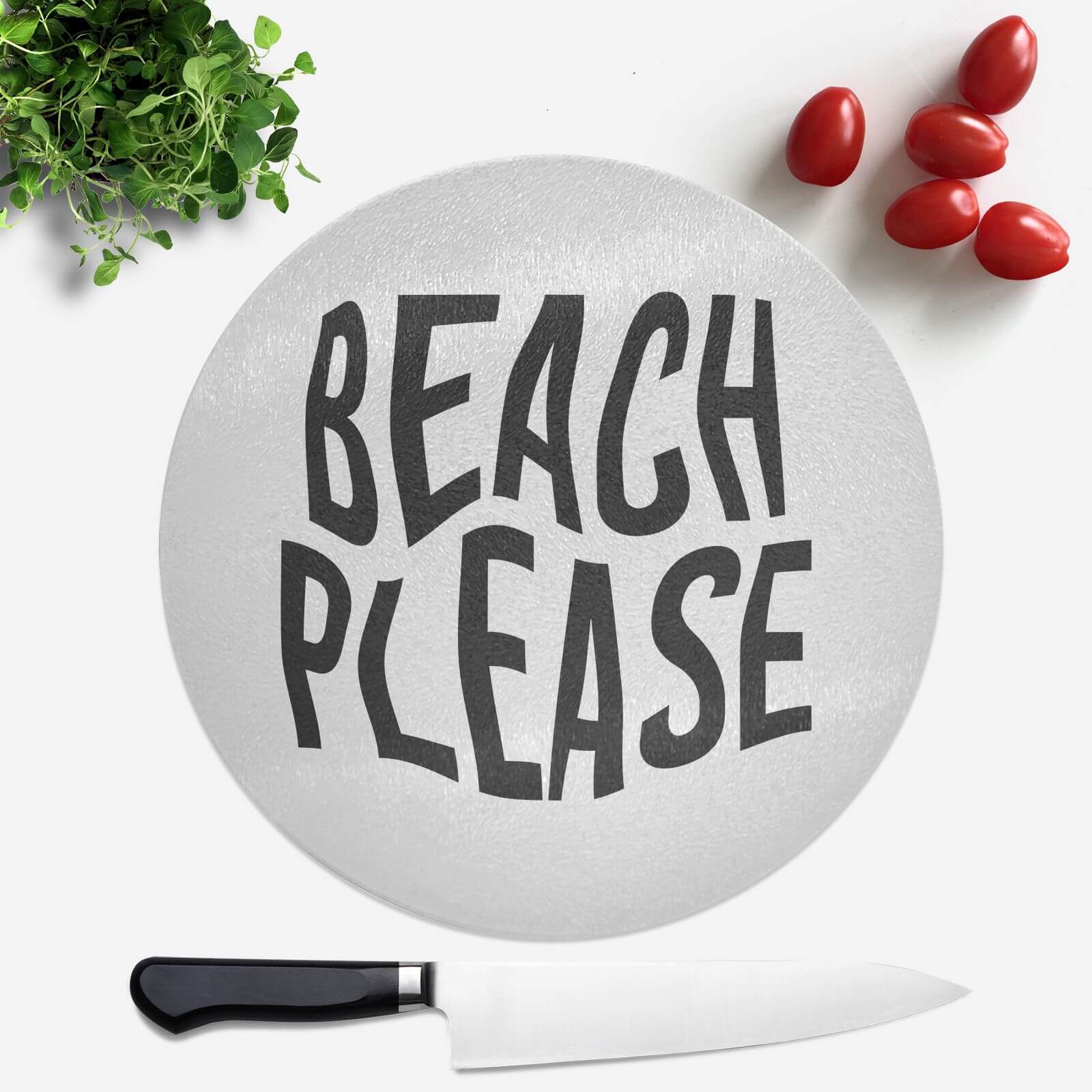 Beach Please Round Chopping Board