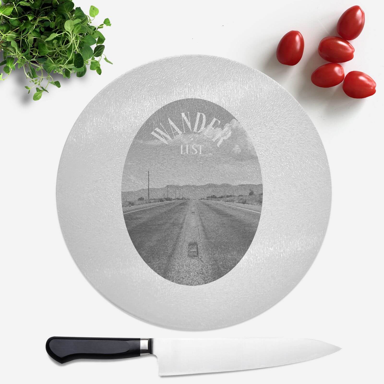Wanderlust Round Chopping Board