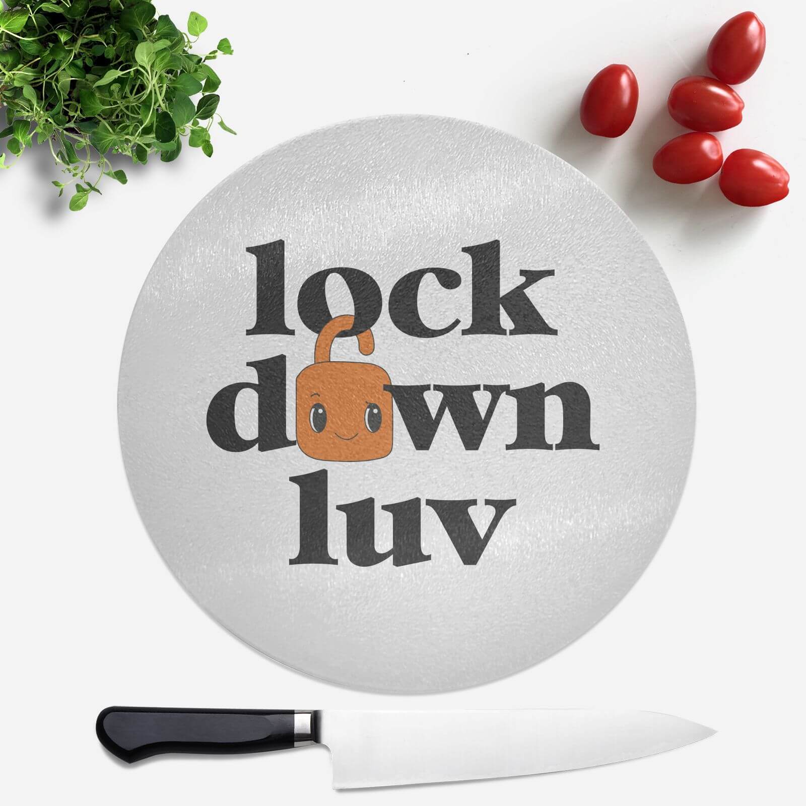 Lockdown Luv Round Chopping Board