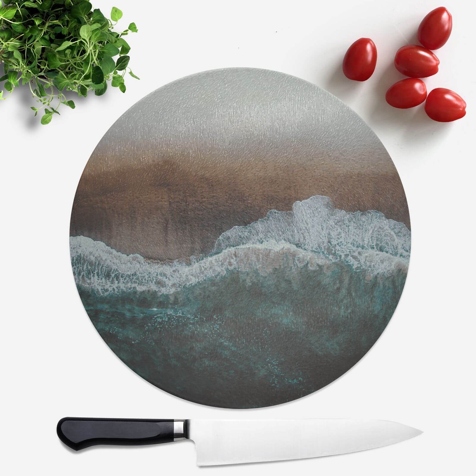 Moody Ocean Round Chopping Board