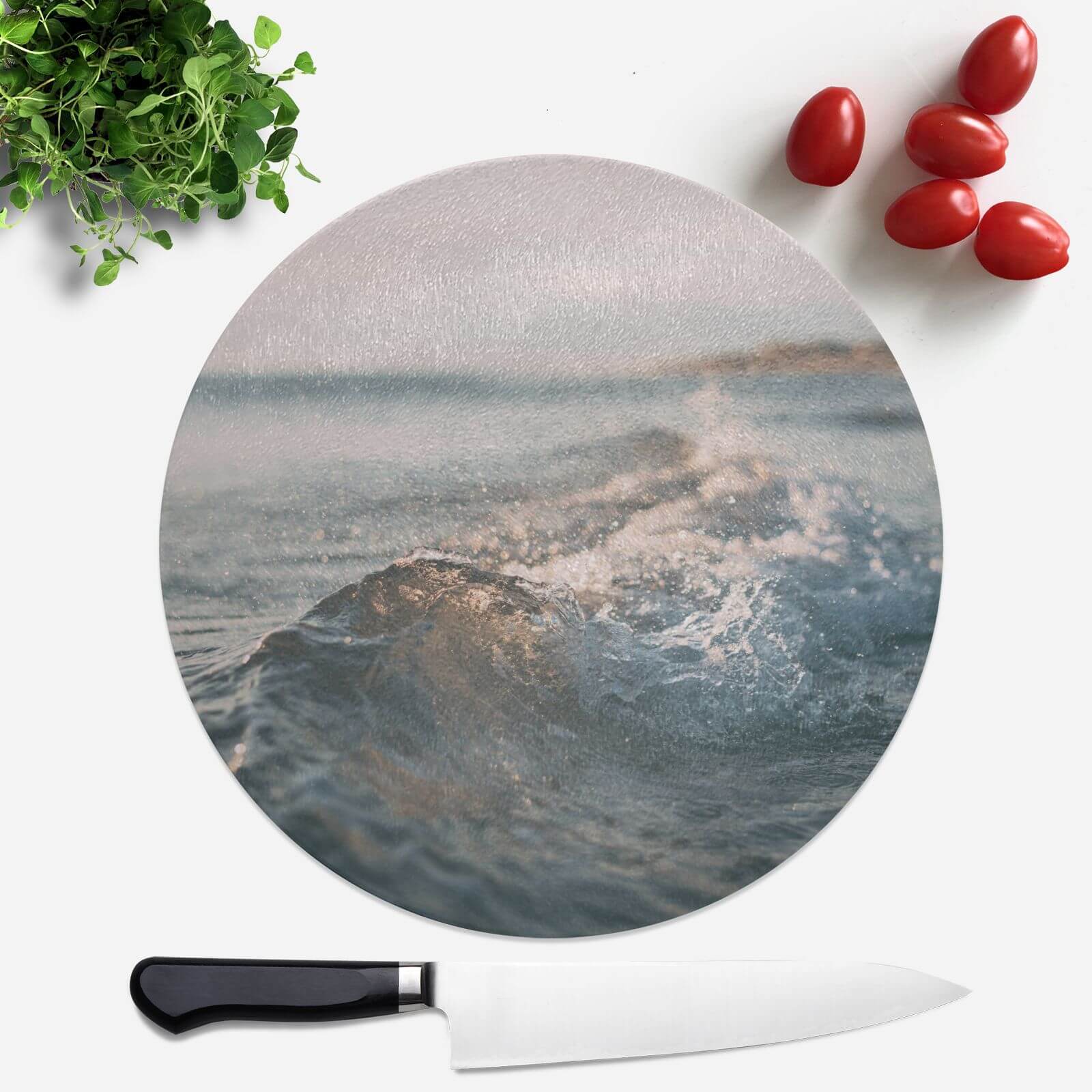 Crashing Wave Round Chopping Board