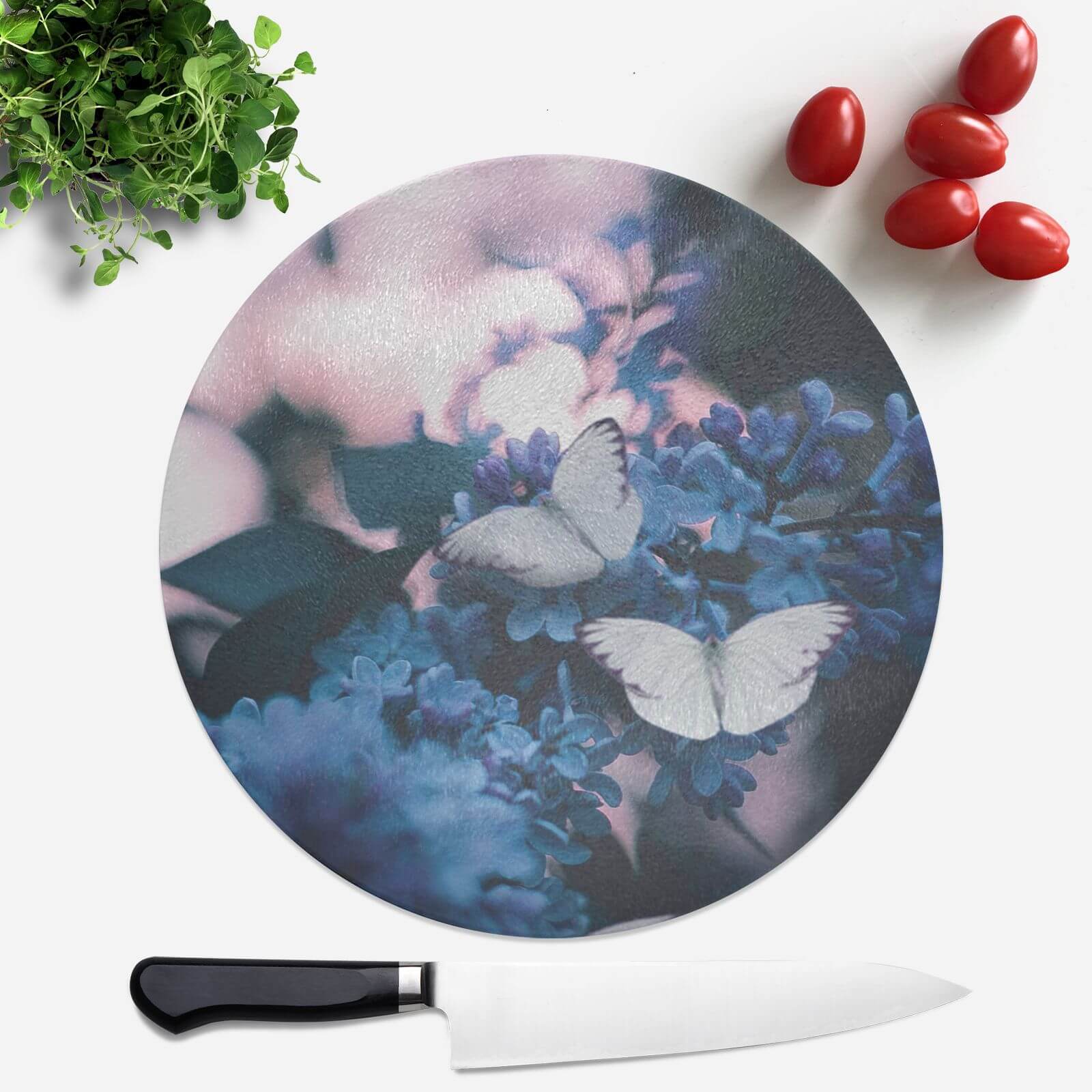 Butterflies Round Chopping Board