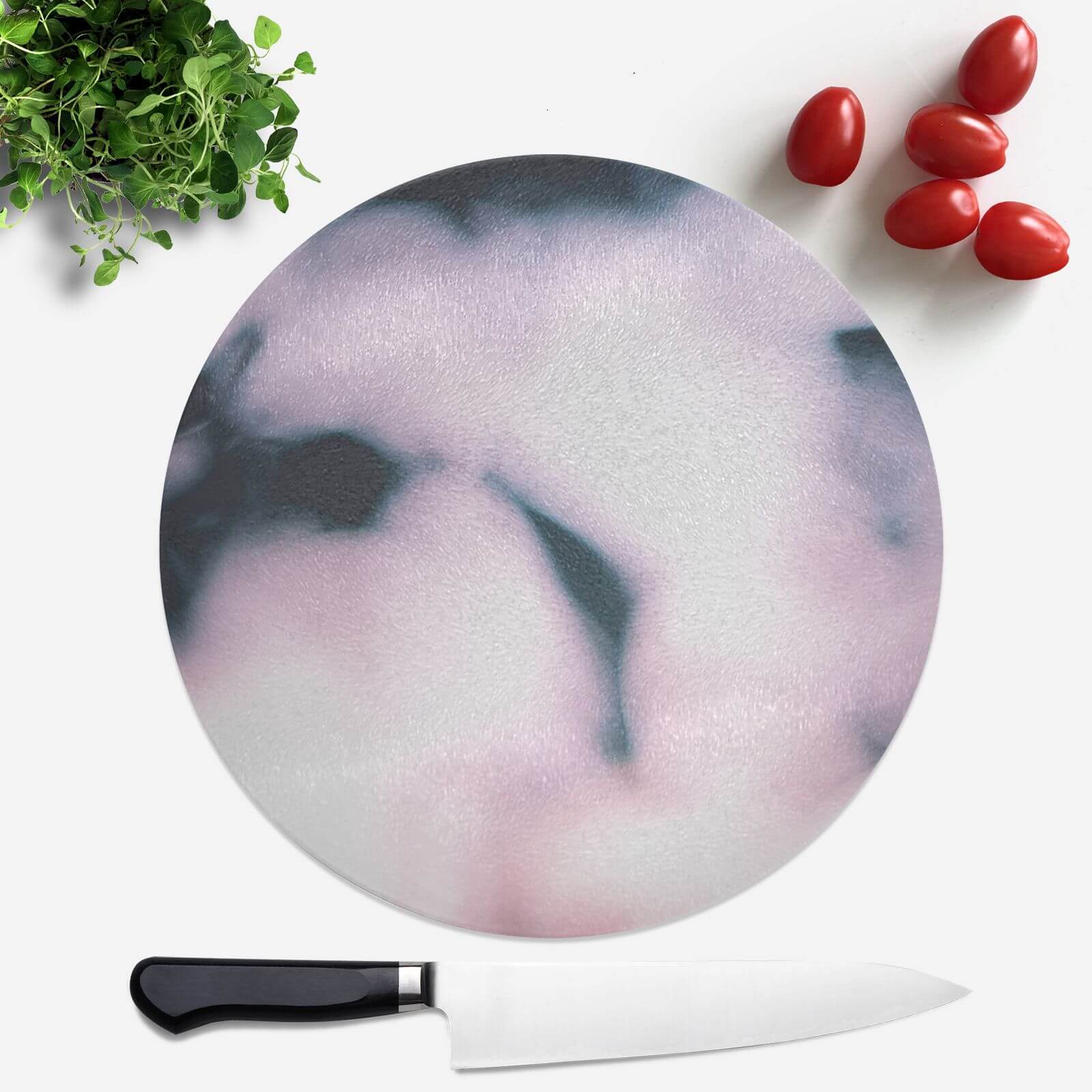 Bokeh Purple Tones Round Chopping Board