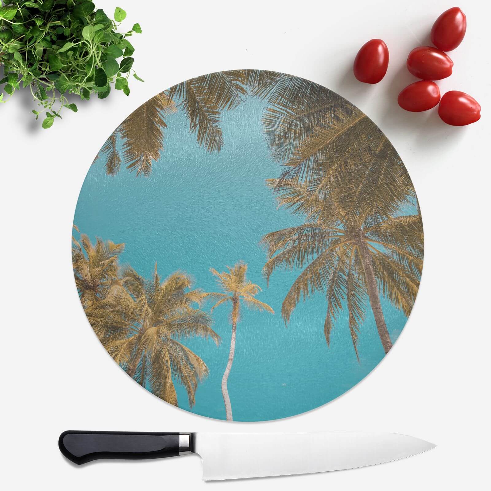 Palm Trees Round Chopping Board