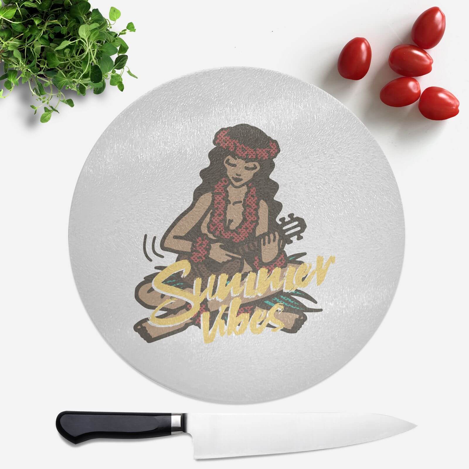 Summer Vibes Round Chopping Board