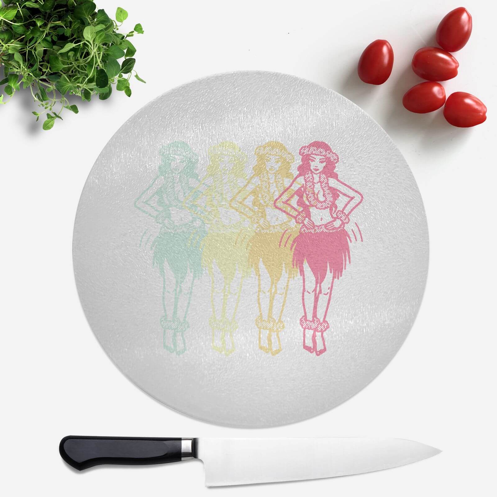 Hula Girls Round Chopping Board