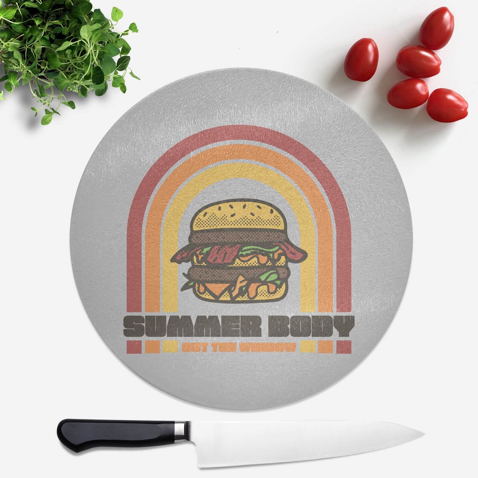 Summer Body Out The Window Round Chopping Board