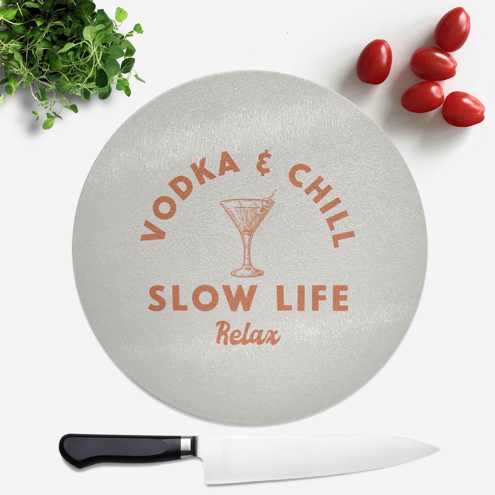 Vodka And Chill Round Chopping Board