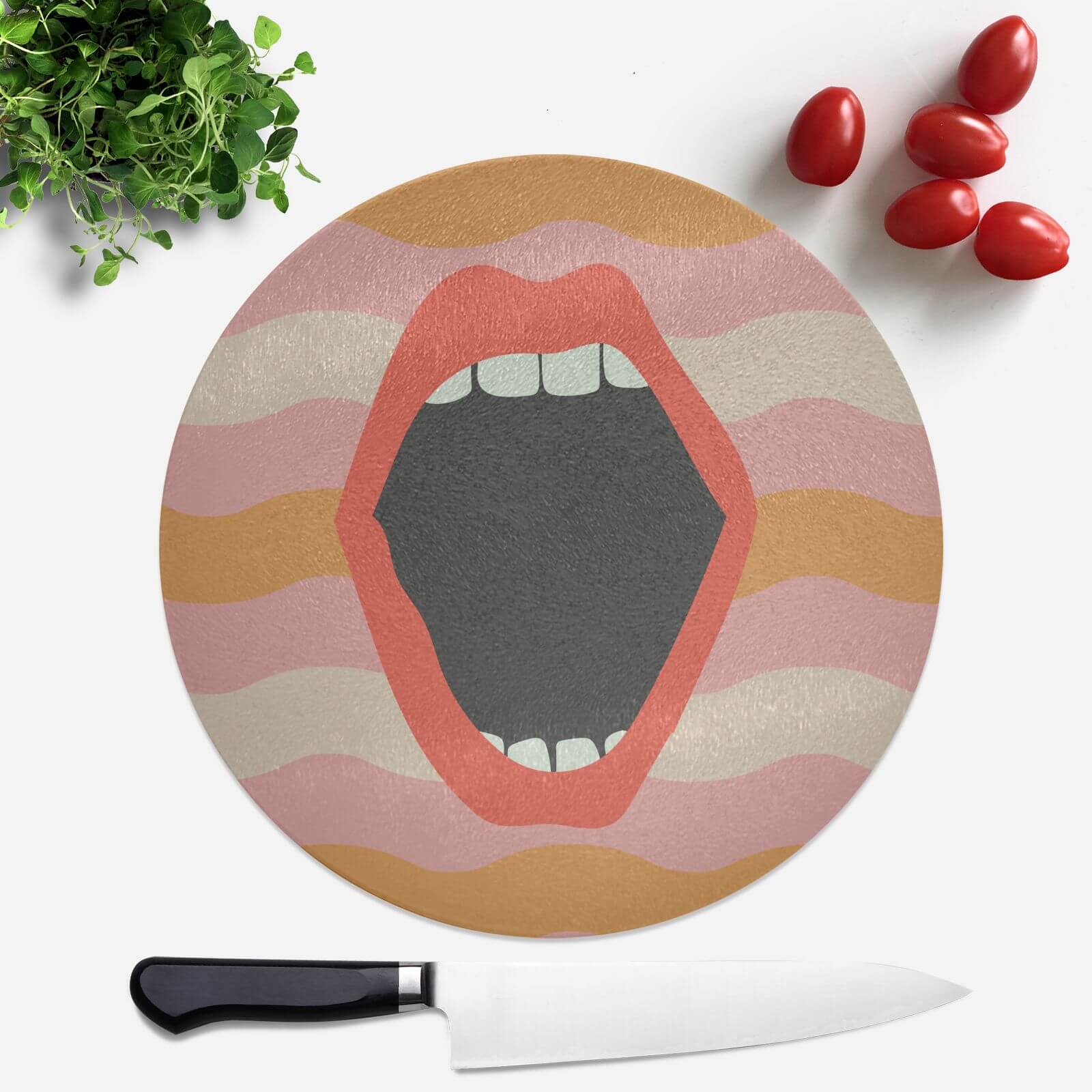 Scream Round Chopping Board