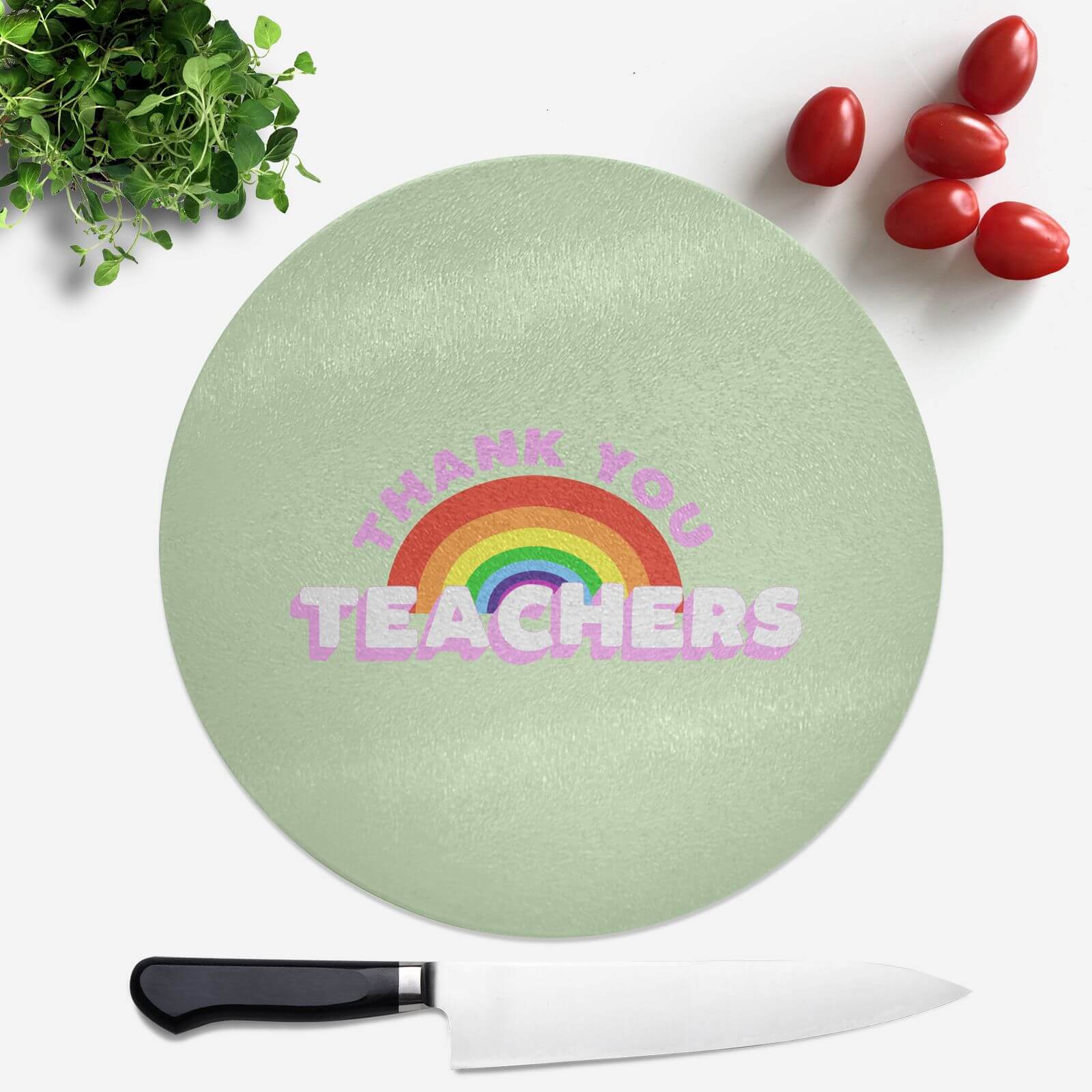 Thank You Teachers Round Chopping Board