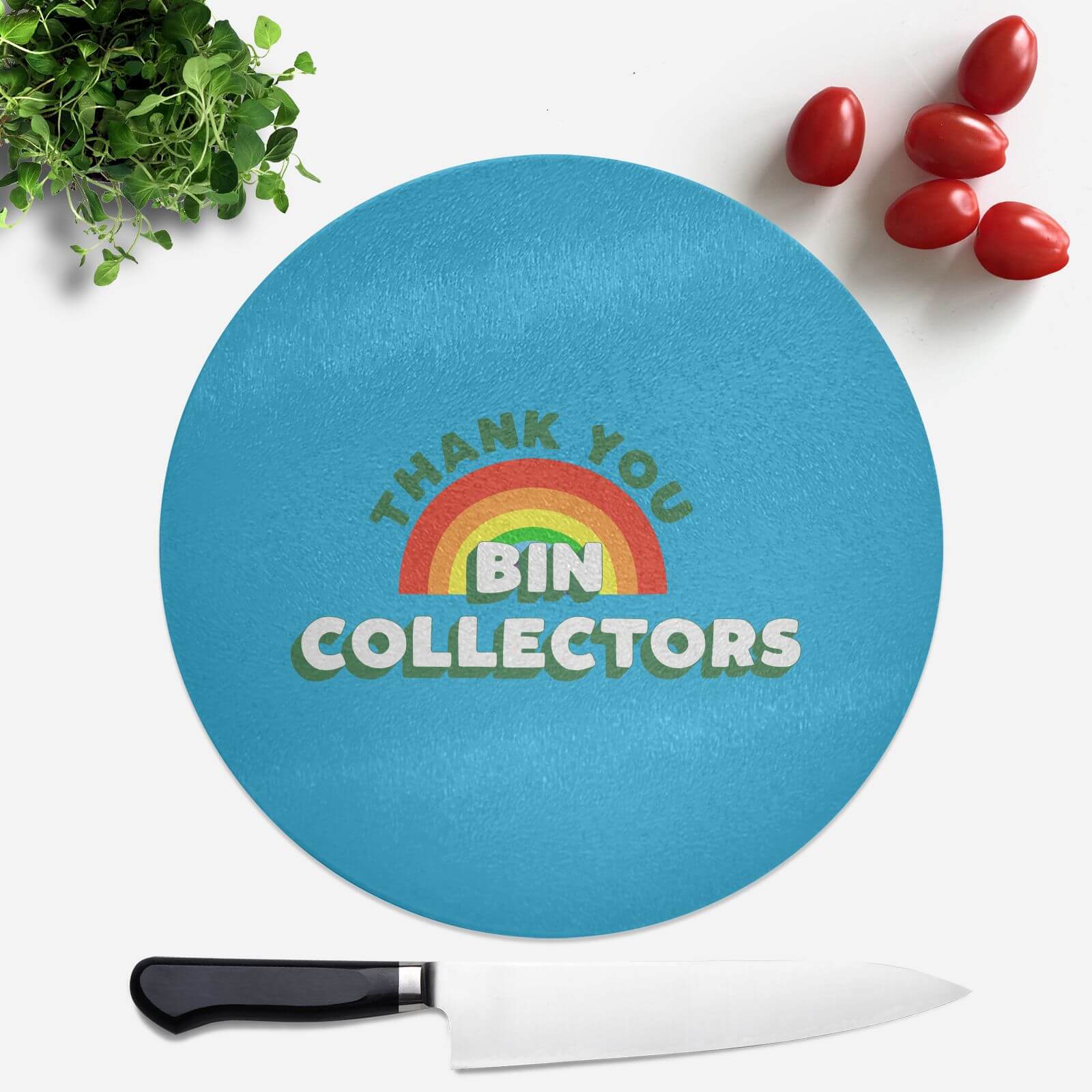 Thank You Bin Collectors Round Chopping Board